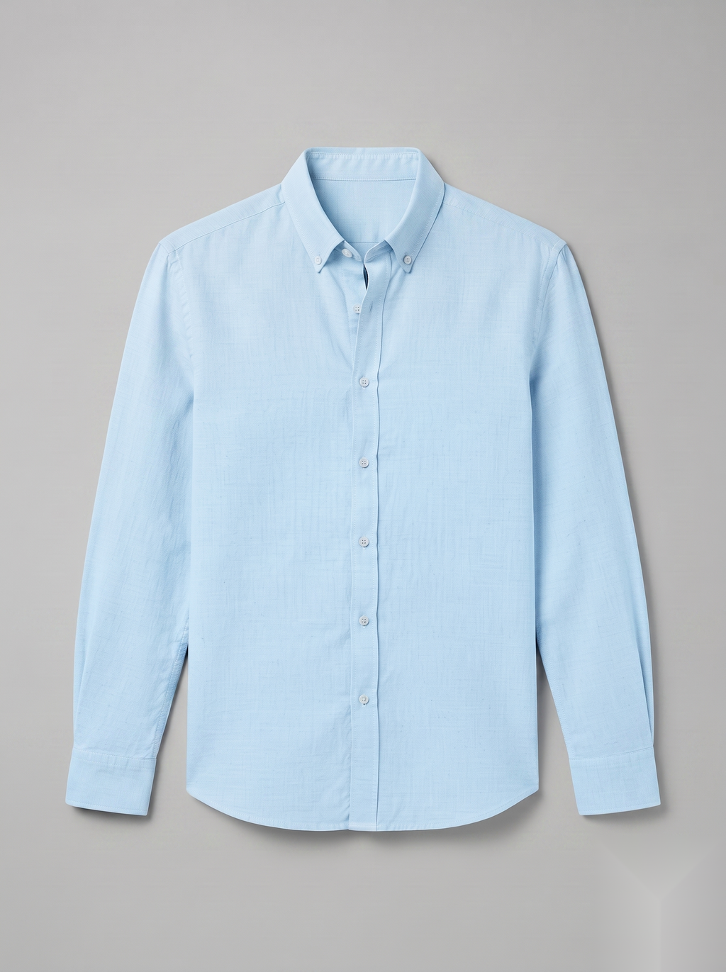 Snipes Korean linen shirt displayed flat, showing light, breathable fabric and classic collar design.