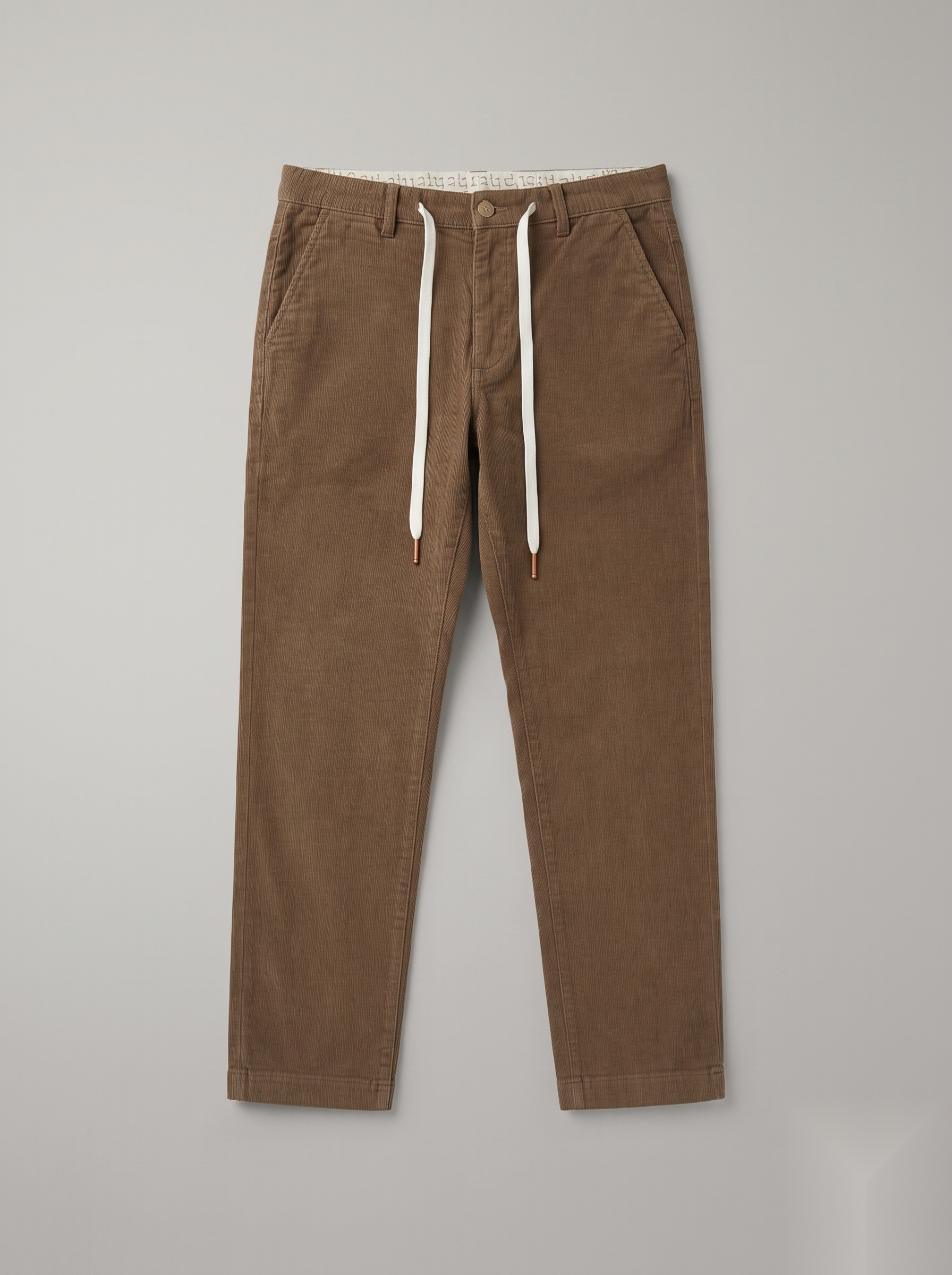 Drawstring Corduroy Trousers