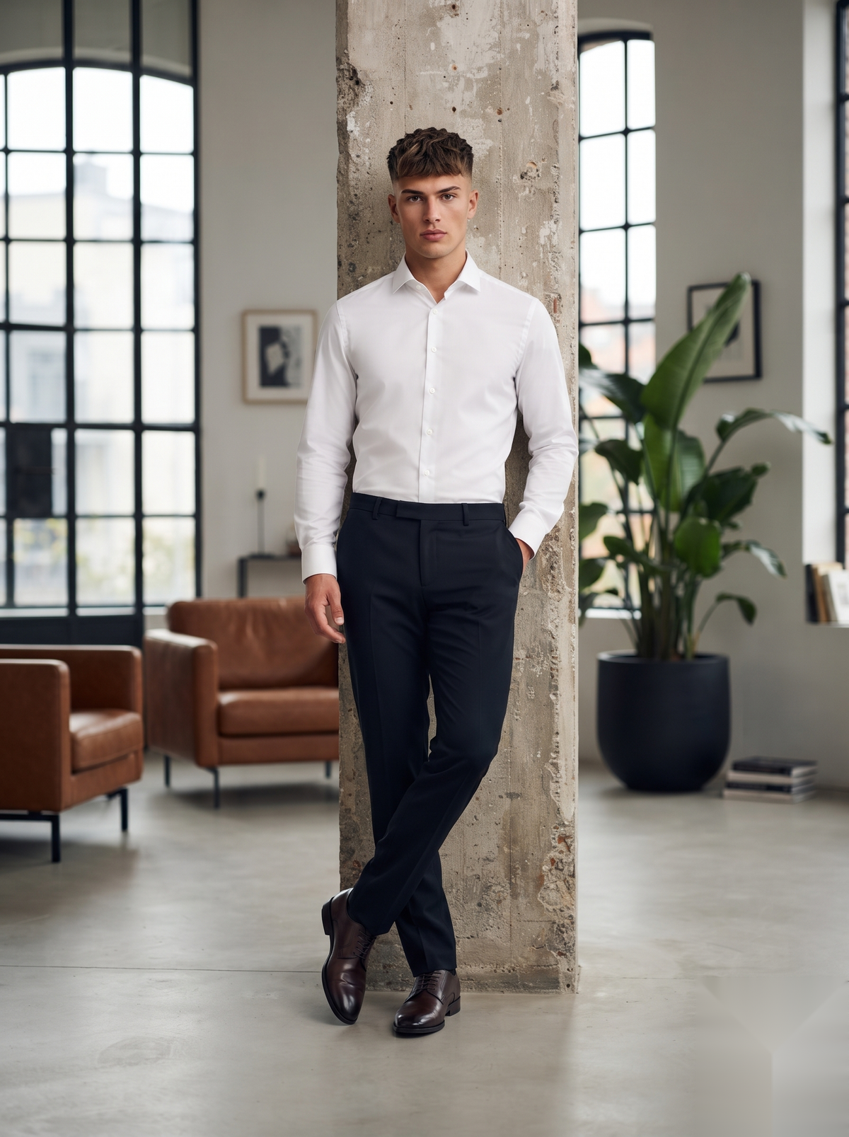 Snipes Lachka Fabric formal pants in dark color, tailored fit with classic design, suitable for professional or formal occasions.