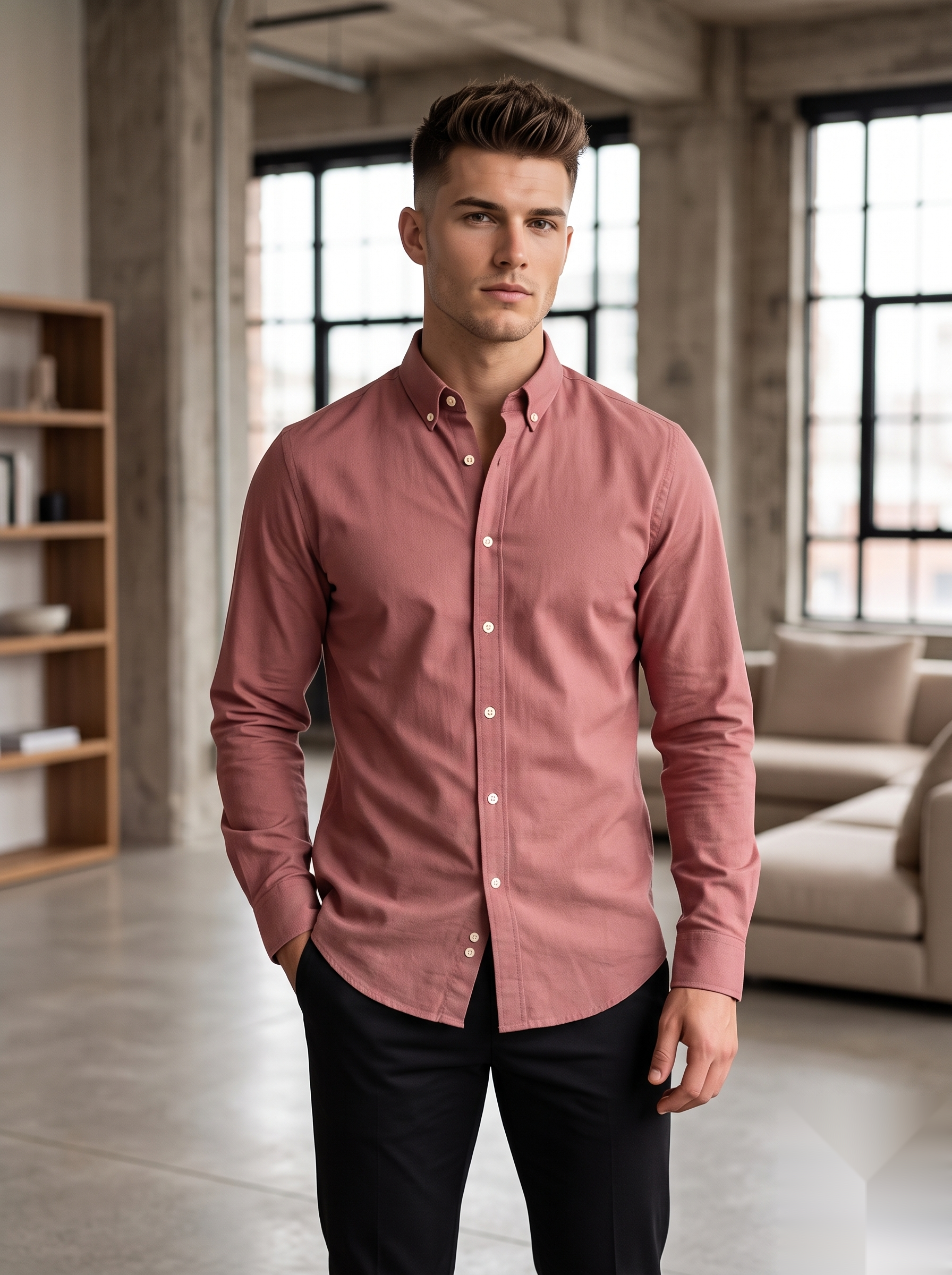 Oxford Elbow-Patch Shirts