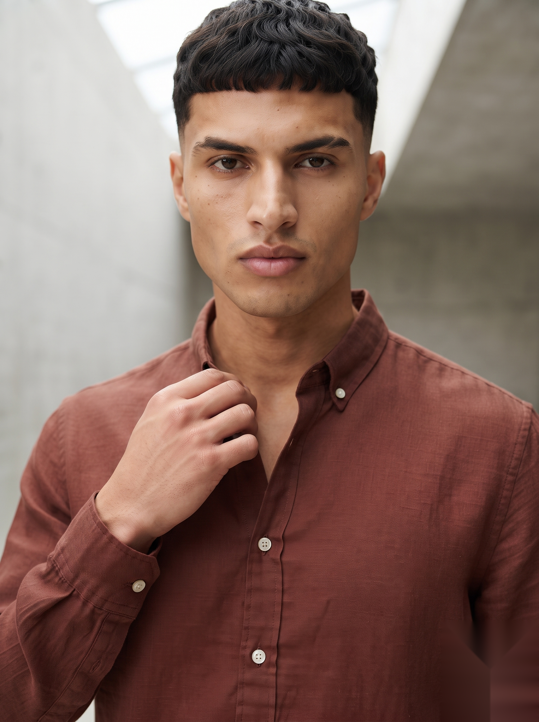 Linen Co-ord set - Maroon