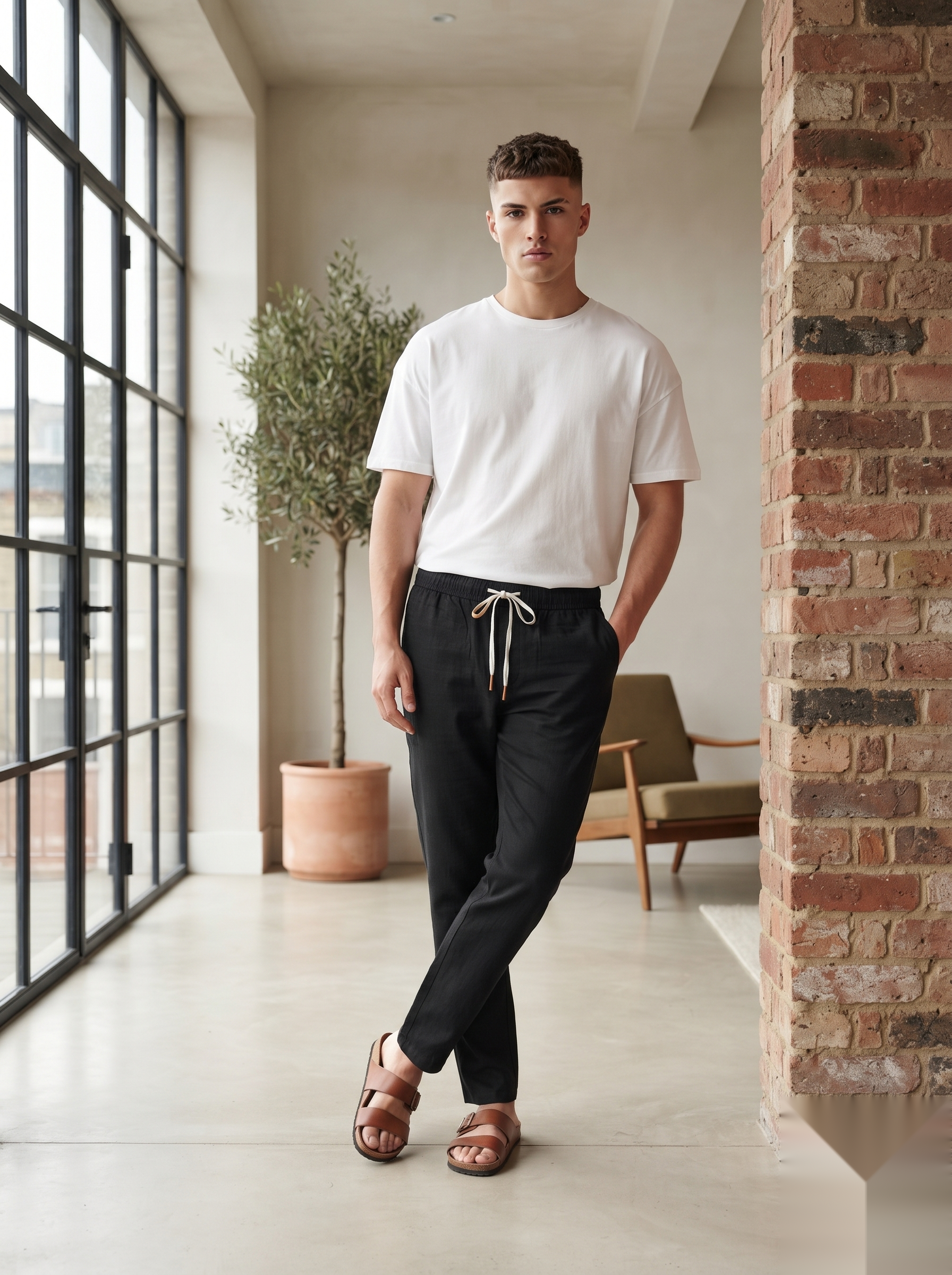 Drawstring - Linen Pant