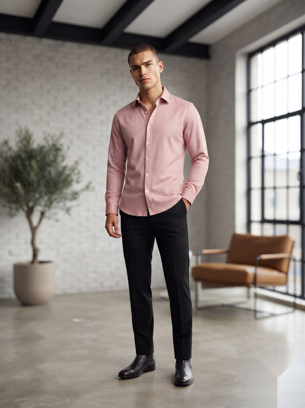 Suede Elbow Patch Shirts