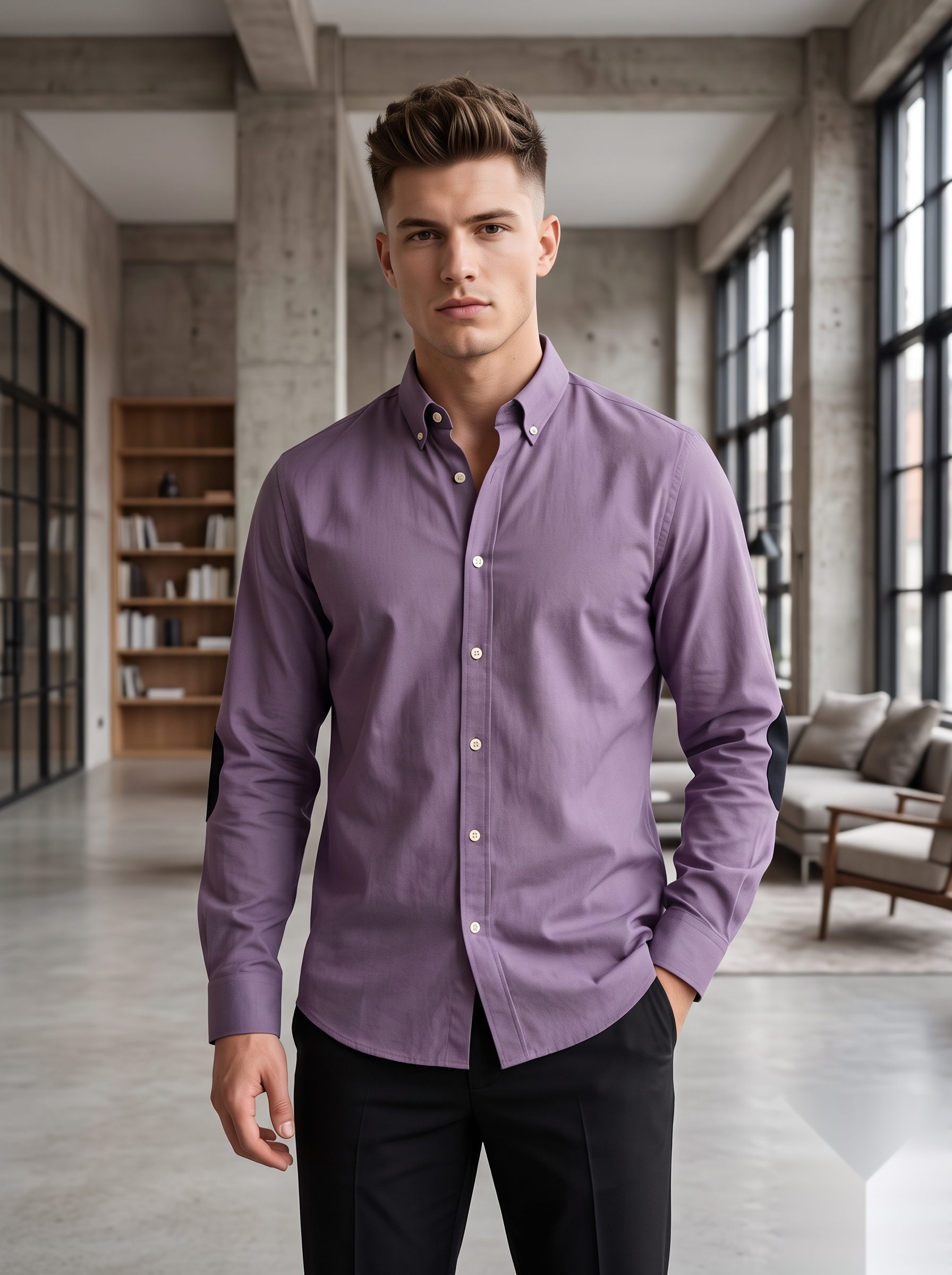 Oxford Elbow-Patch Shirts