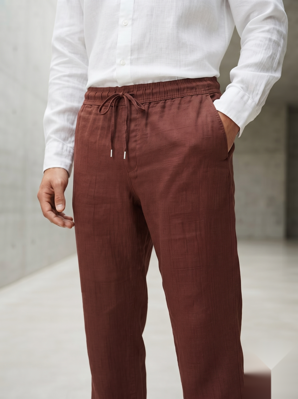 Linen Co-ord set - Maroon