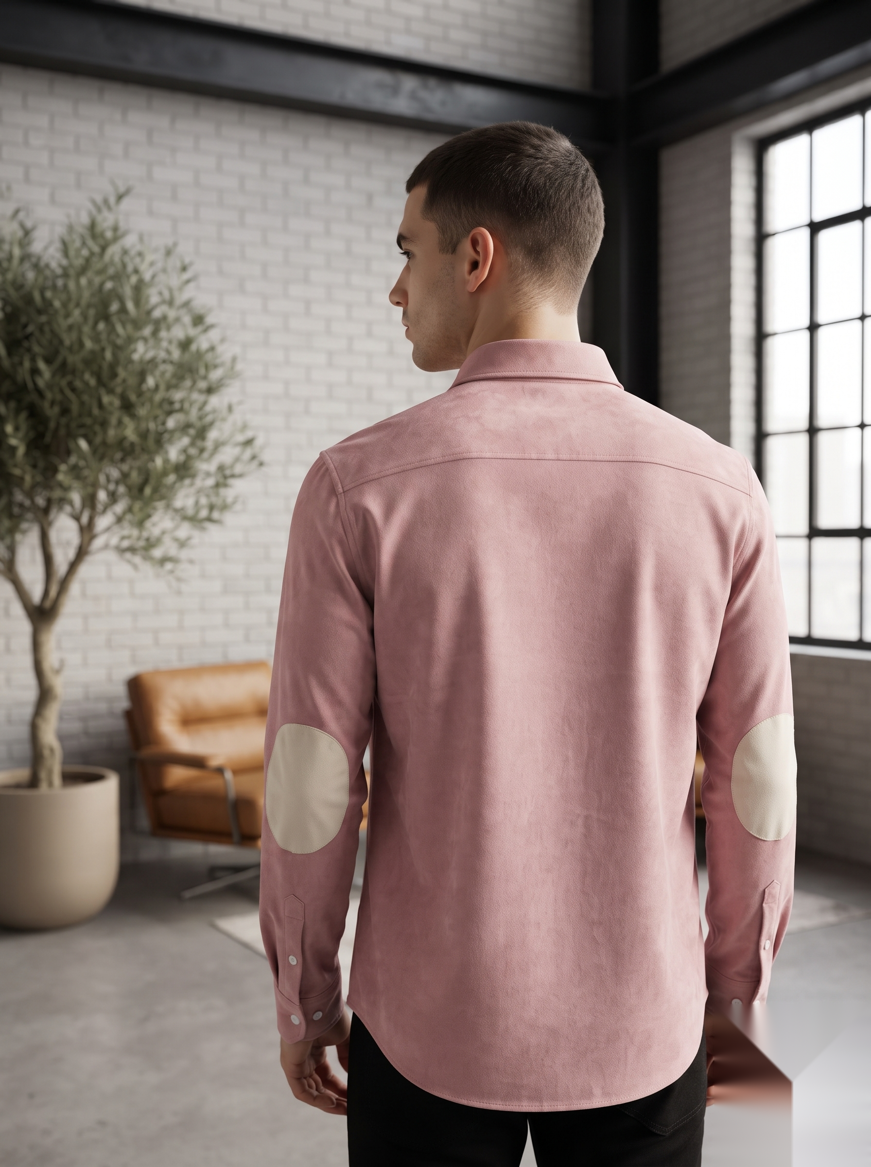Suede Elbow Patch Shirts