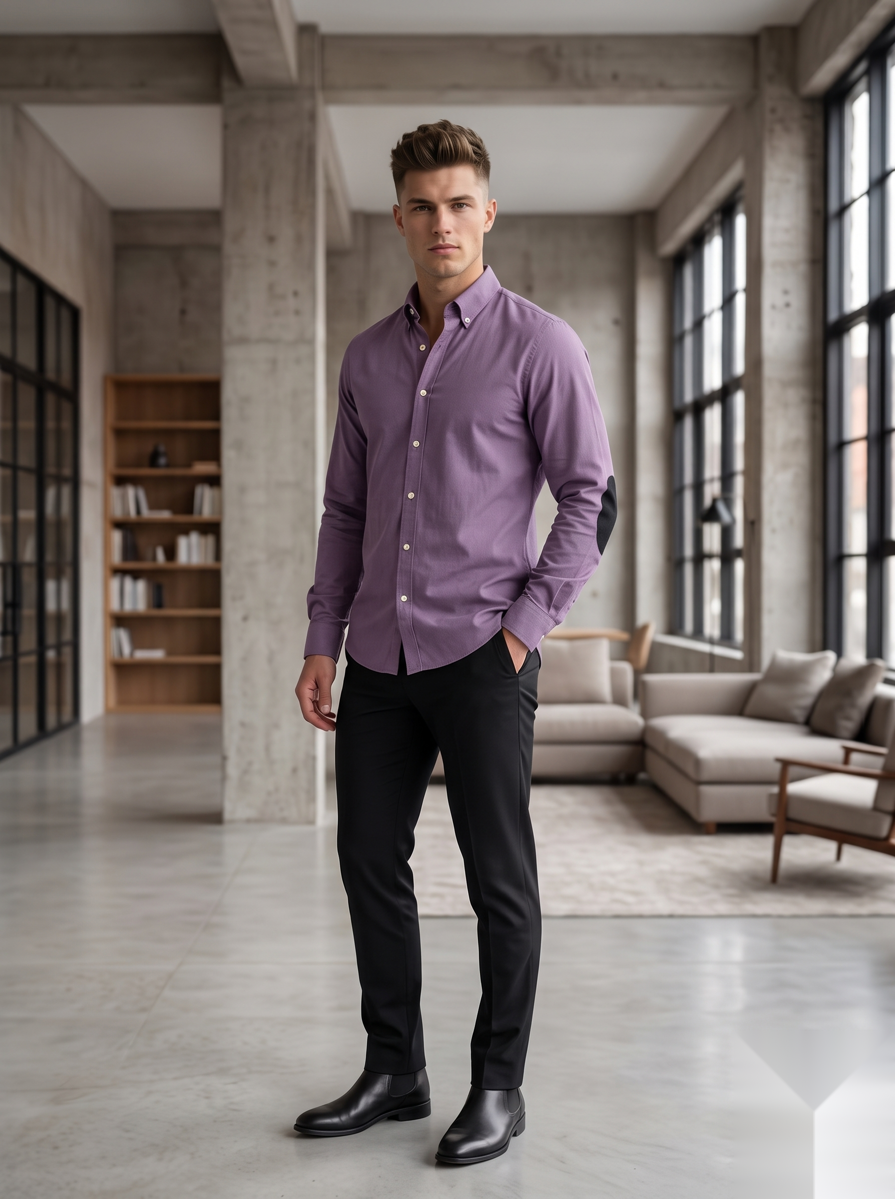 Oxford Elbow-Patch Shirts