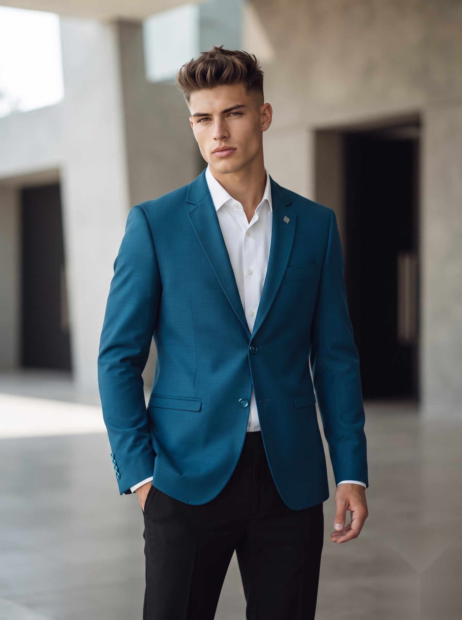 Teal Blue Blazer