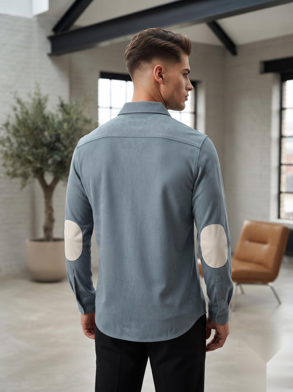 Suede Elbow Patch Shirts