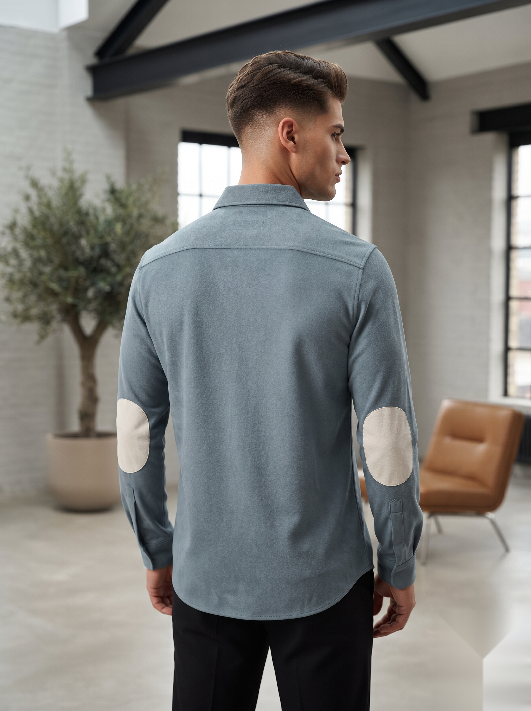 Suede Elbow Patch Shirts