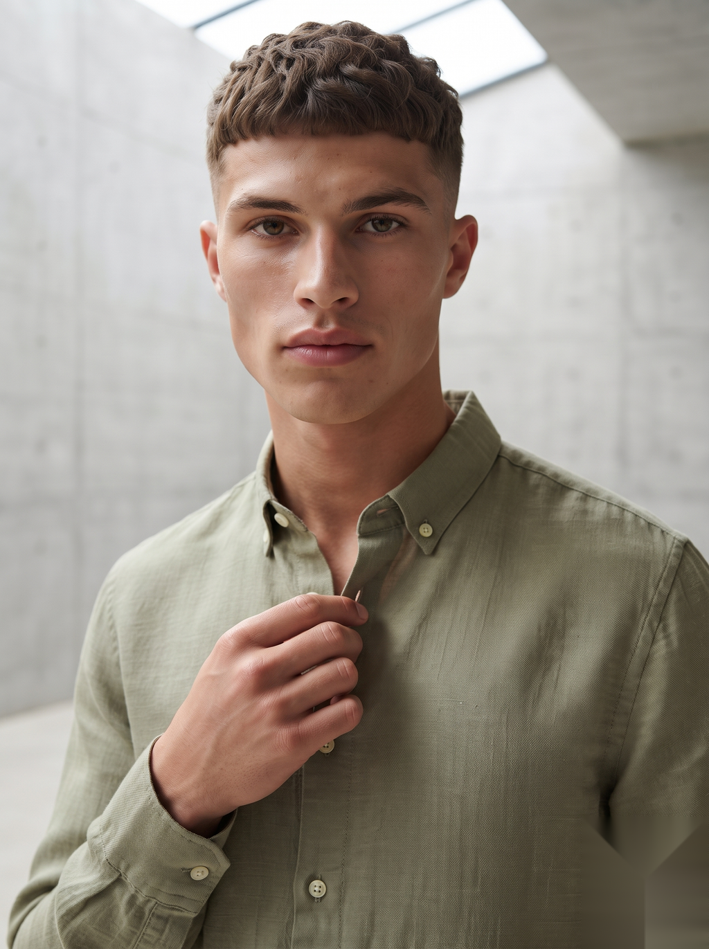 Linen Co-ord set - Pista green