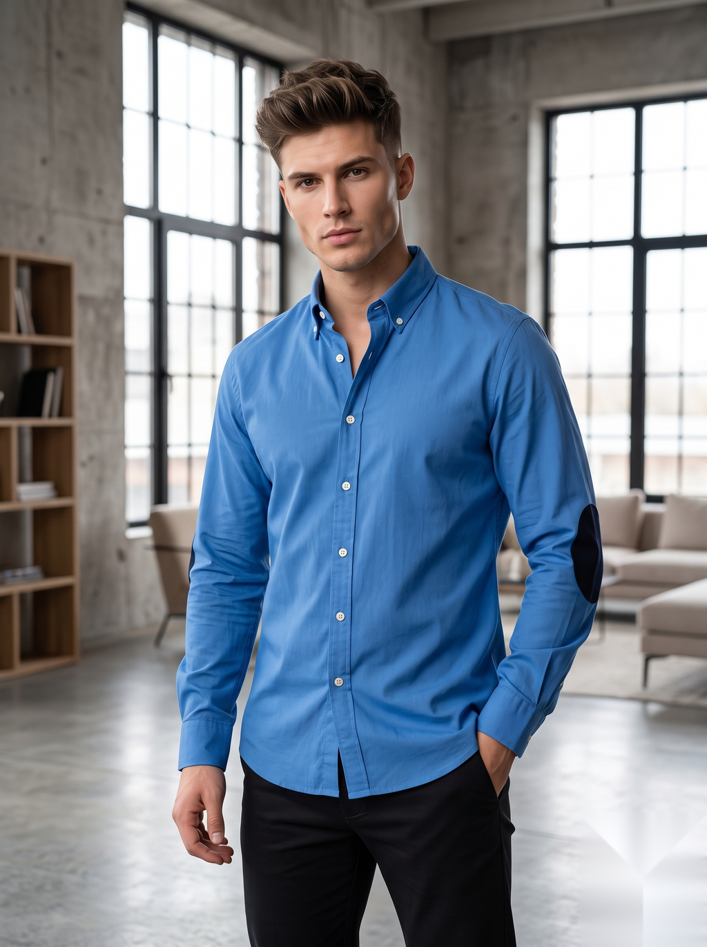 Oxford Elbow-Patch Shirts