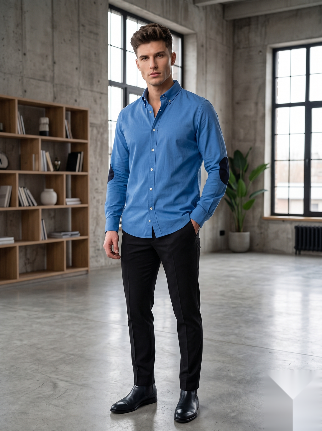 Oxford Elbow-Patch Shirts