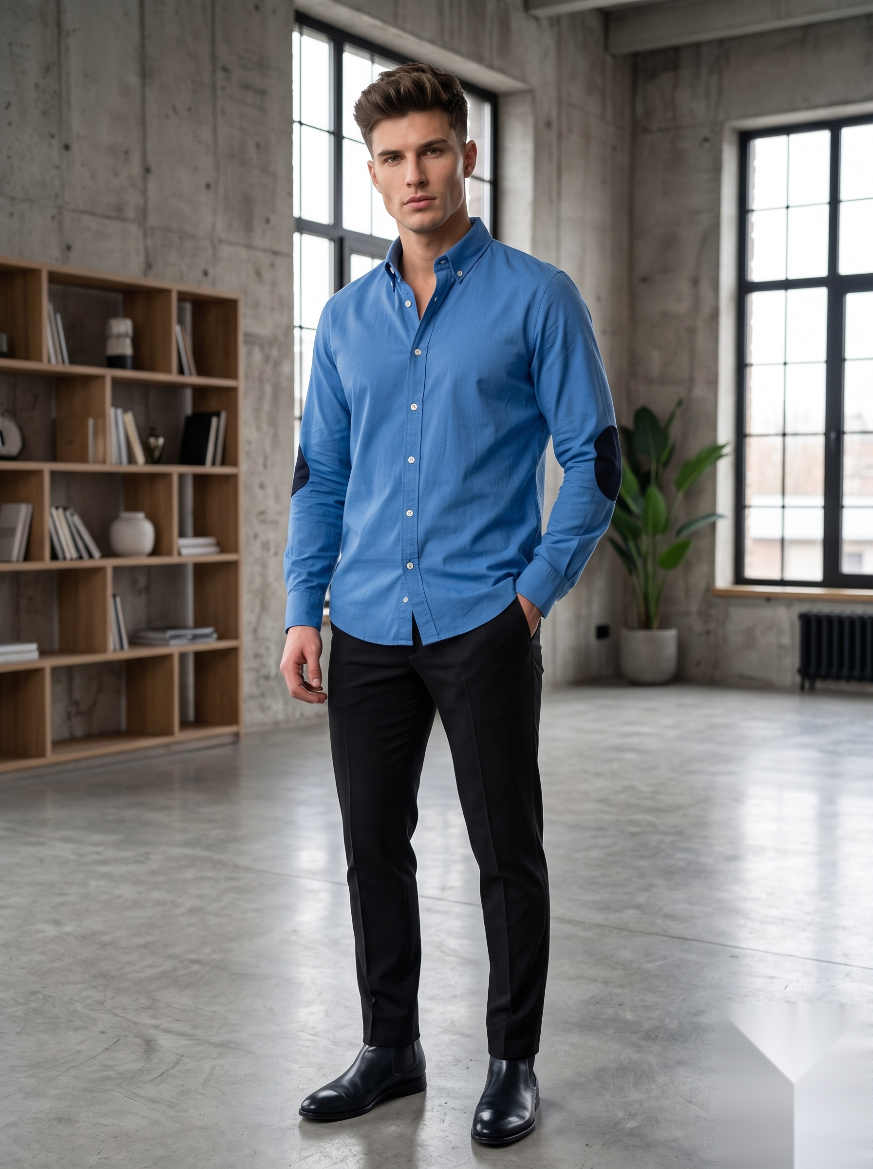 Oxford Elbow-Patch Shirts