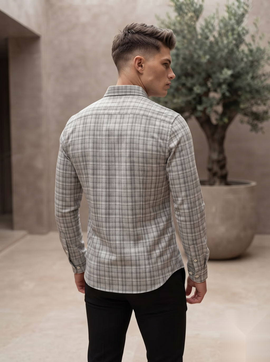 Linen Checked Shirt