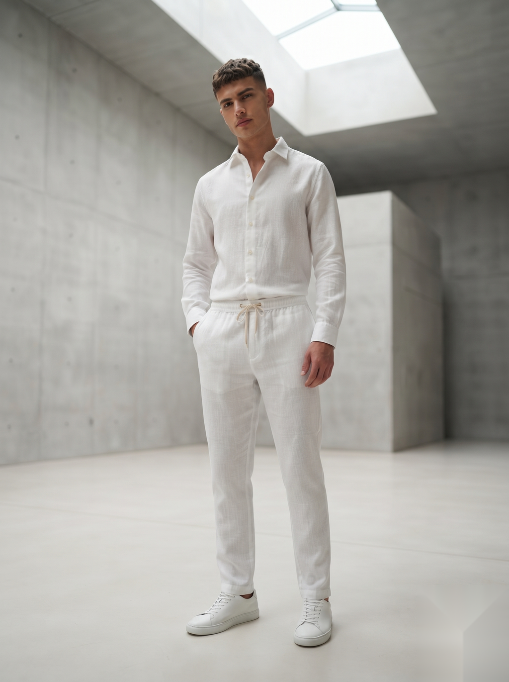 Linen Co-ord set - White