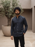 Snipes Oxford Stripes shirt showing a classic blue and white striped design with a button-down collar.