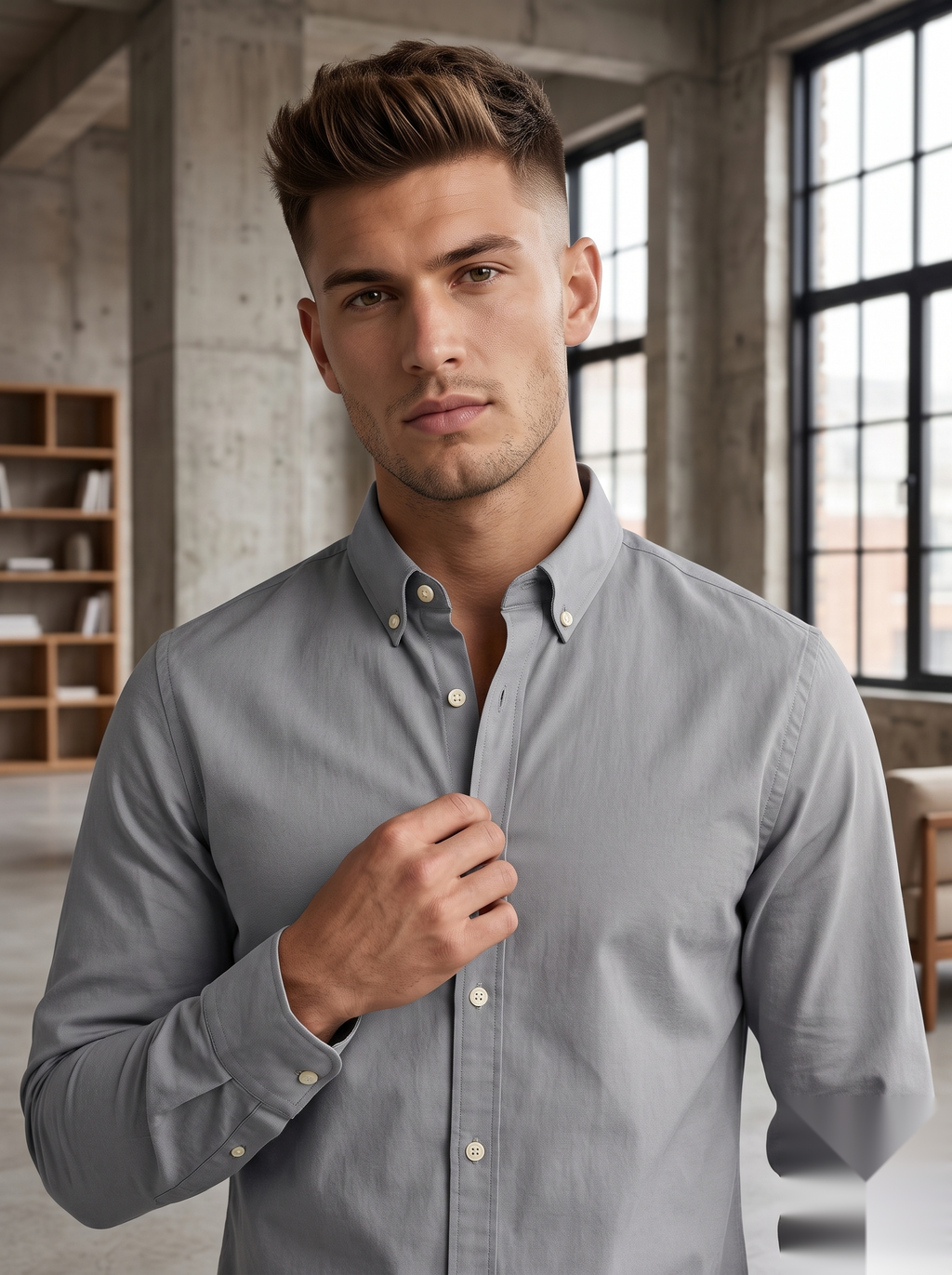 Oxford Elbow-Patch Shirts