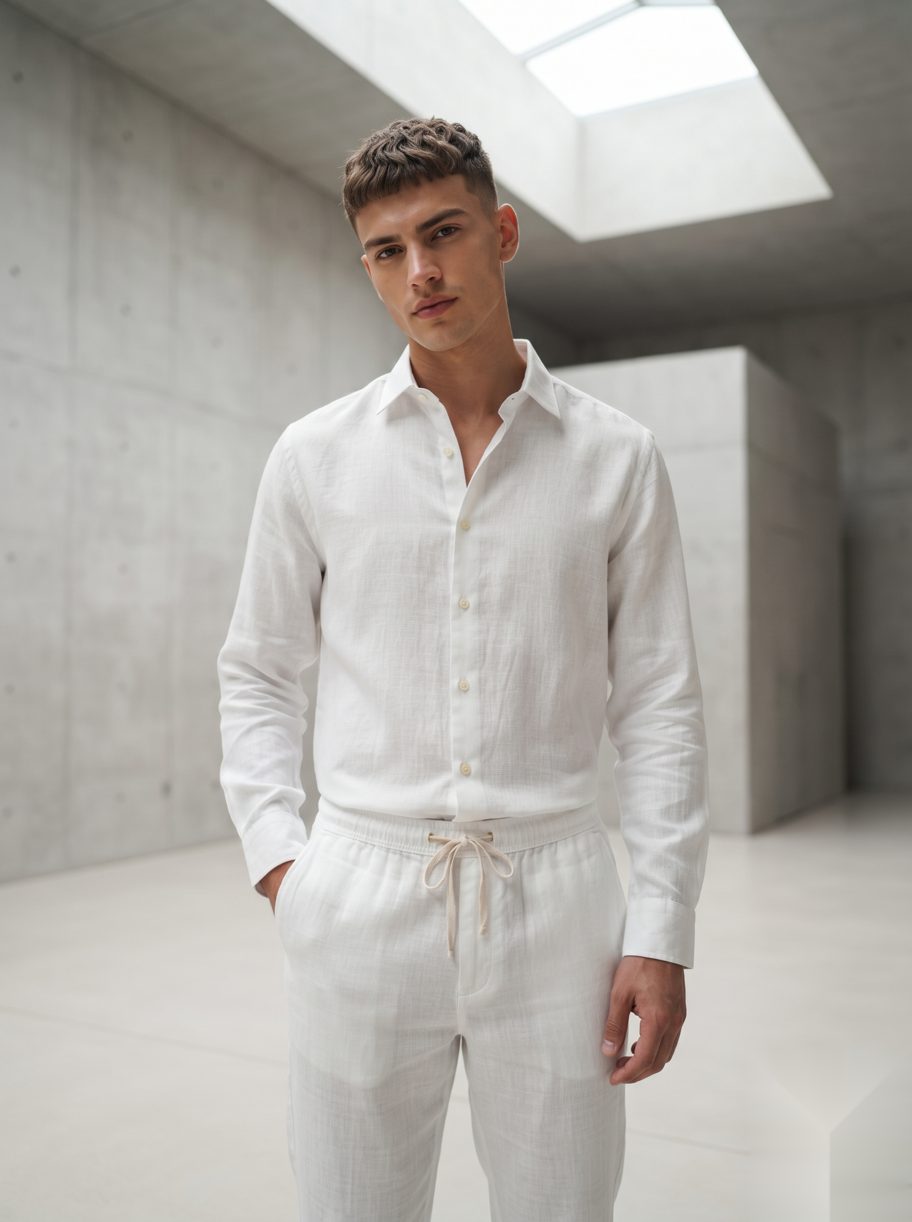Linen Co-ord set - White