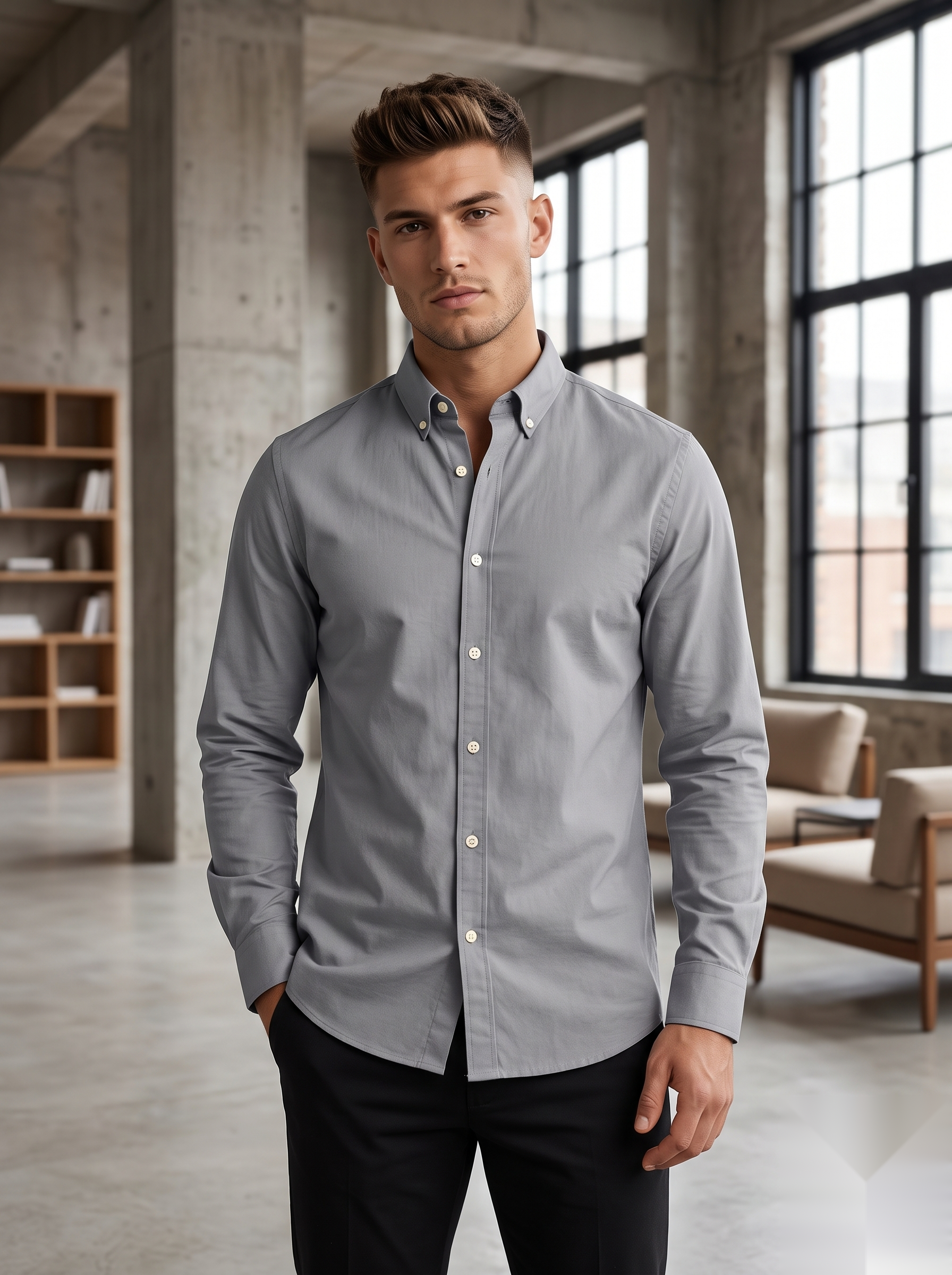 Oxford Elbow-Patch Shirts