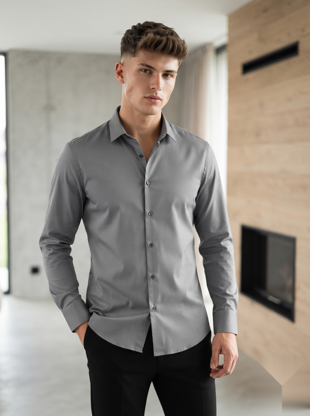 Snipes Liquid Fabric shirt displayed on a hanger, featuring a sleek design and smooth texture, ideal for casual or stylish wear
