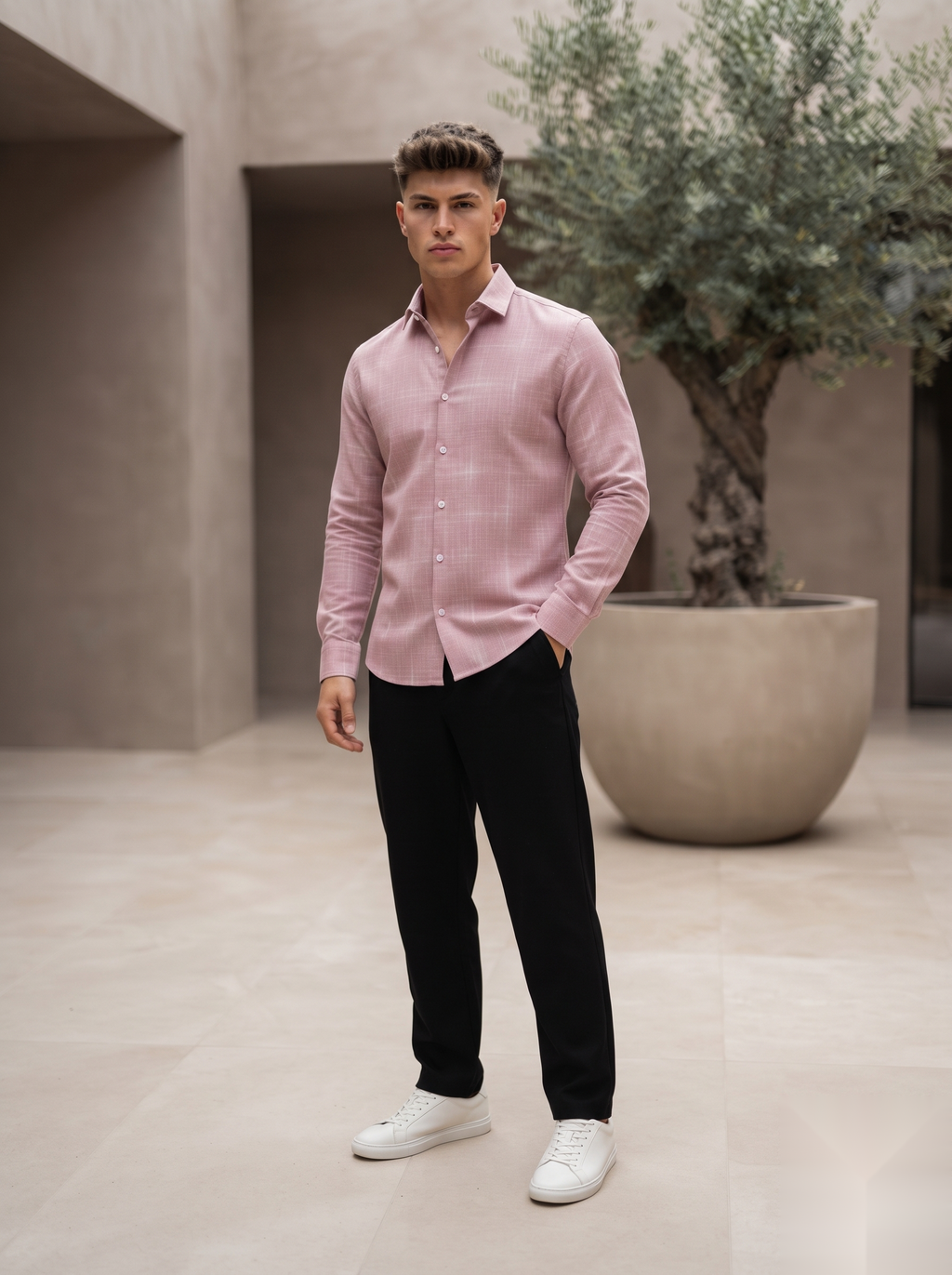 Linen Checked Shirt