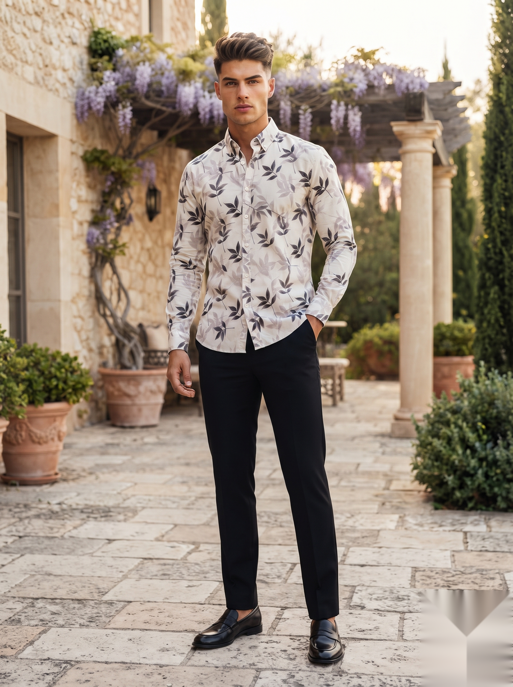 Printed Linen Shirt