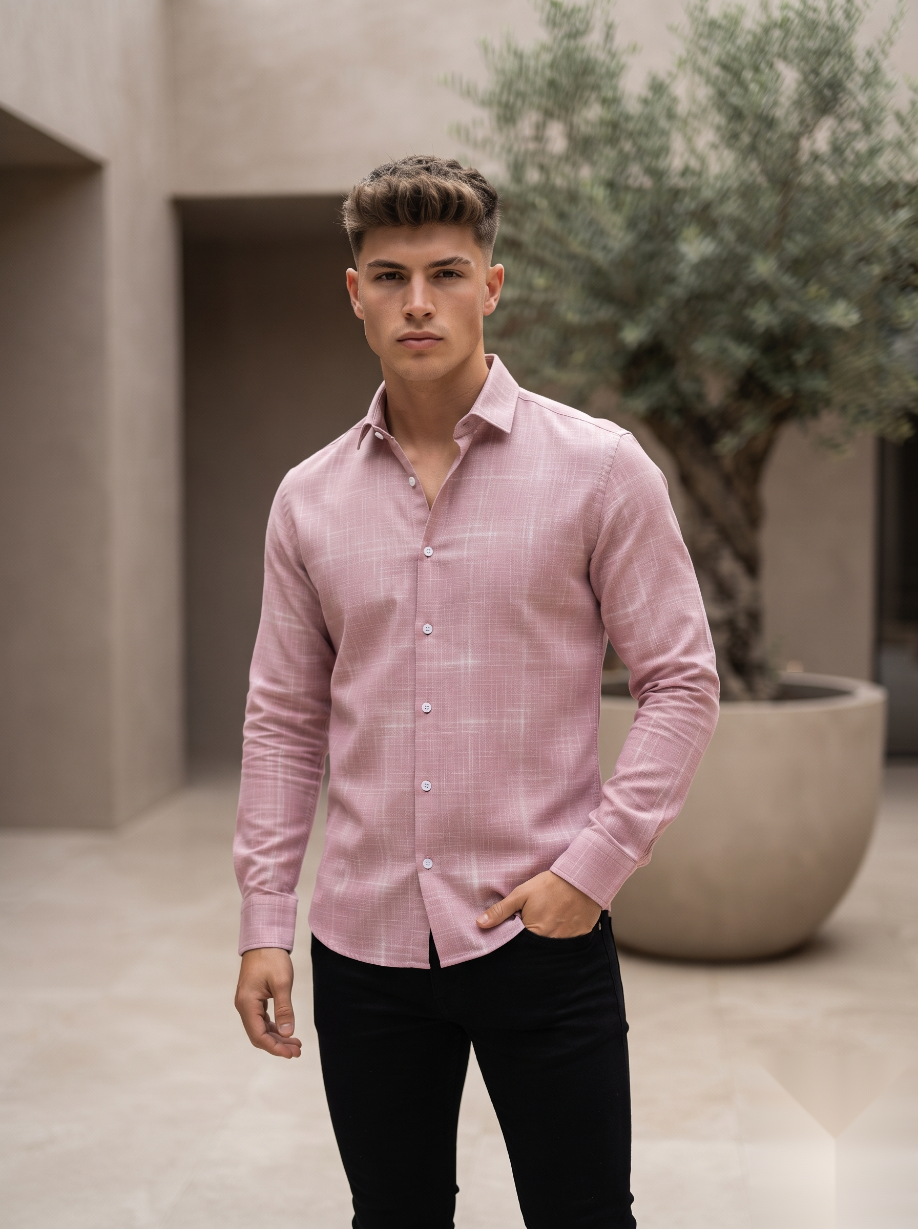 Linen Checked Shirt