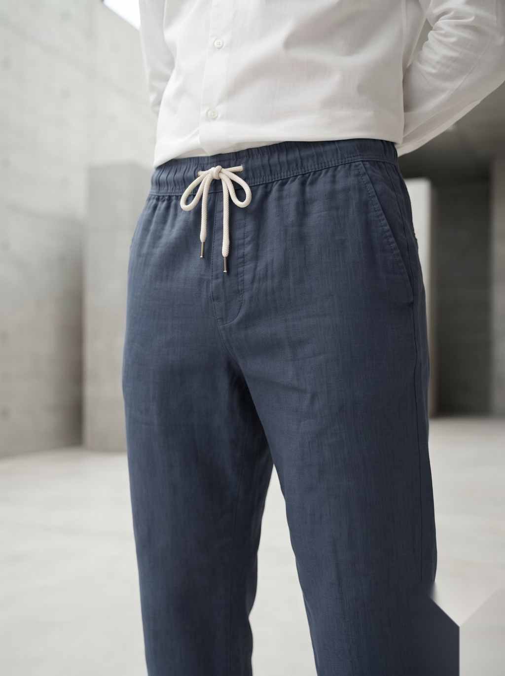 Linen Co-ord set - Mud Blue