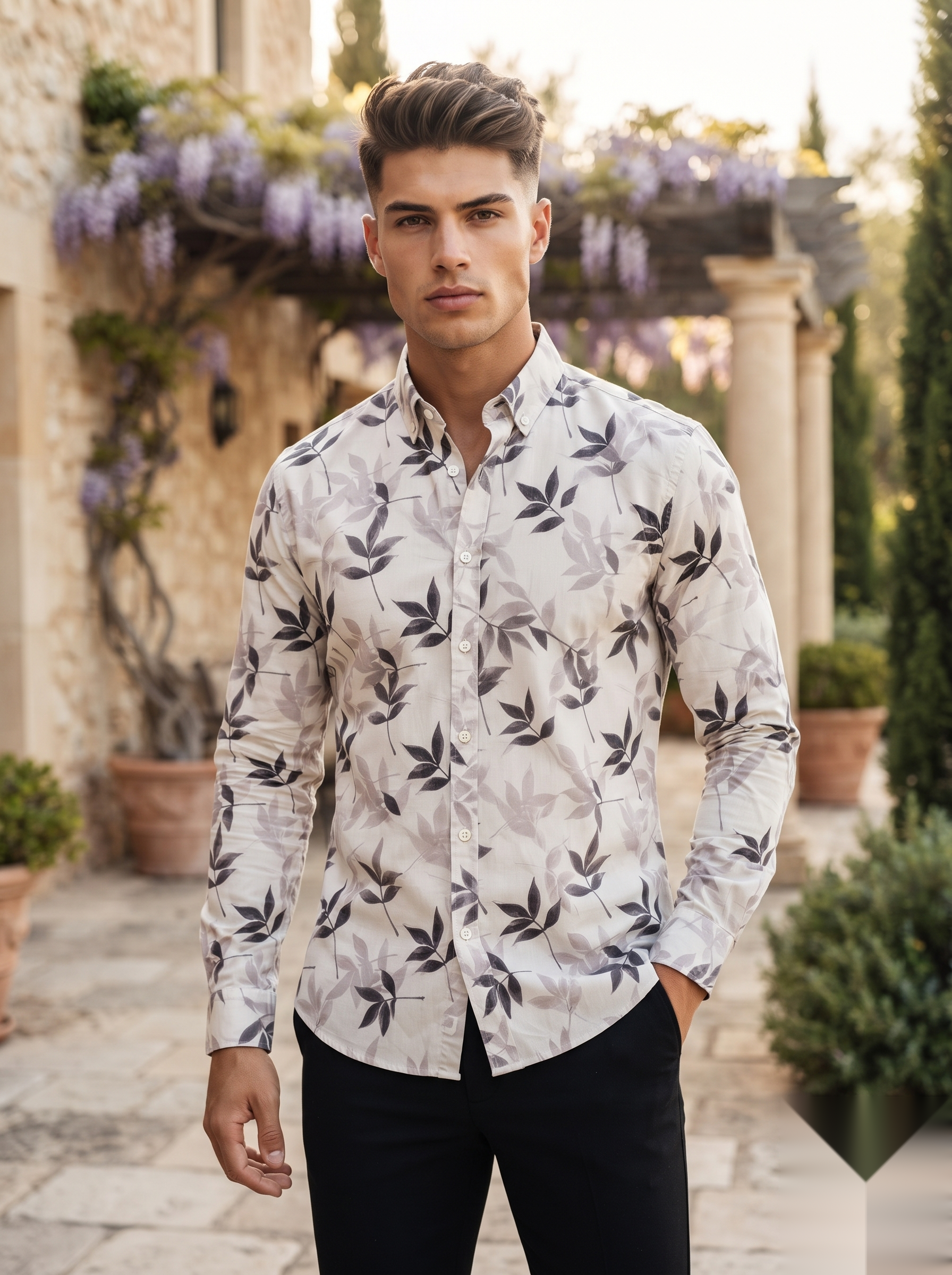 Printed Linen Shirt