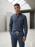 Linen Co-ord set - Mud Blue