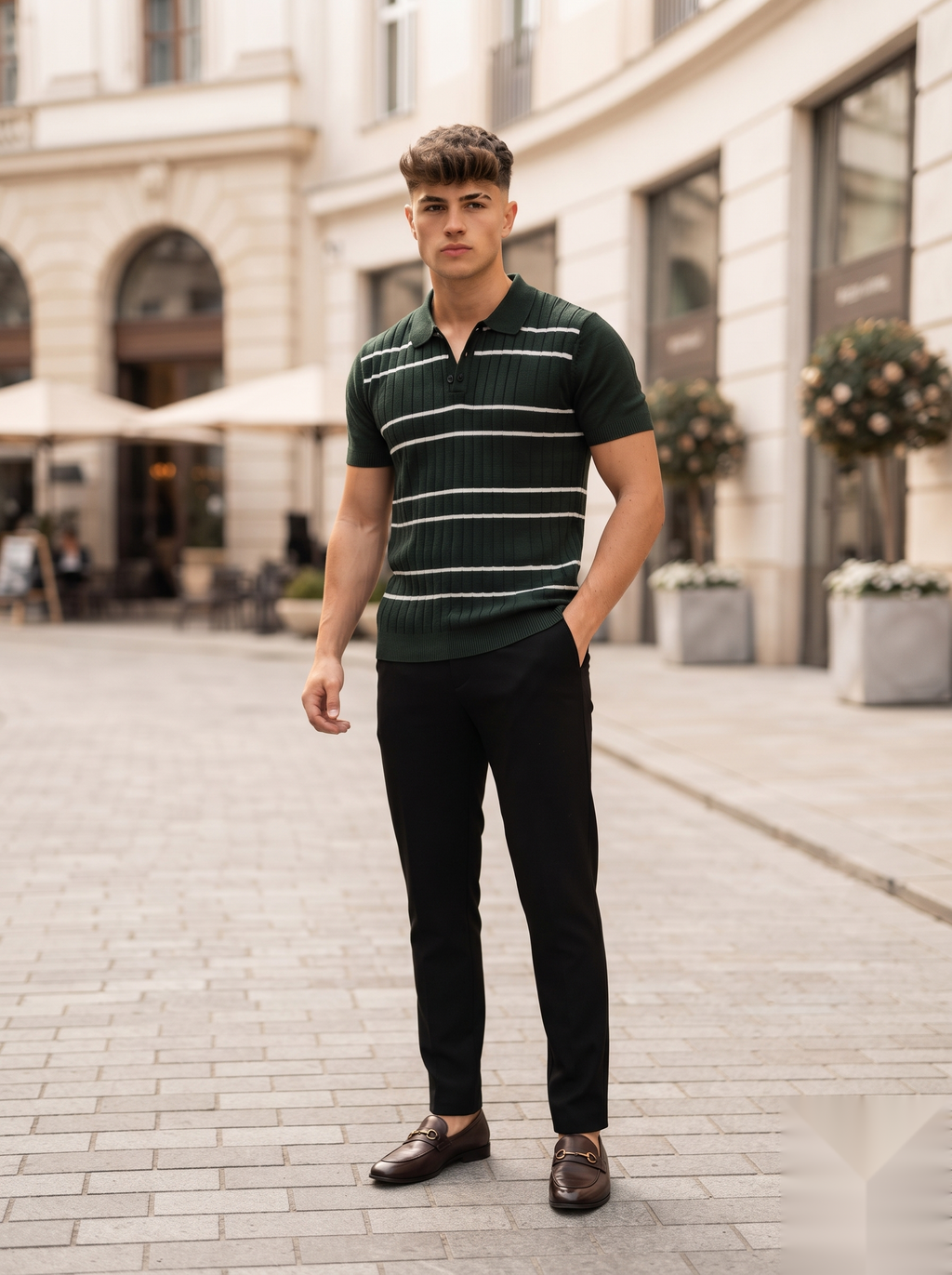Old Money Polo Stripes- H/s