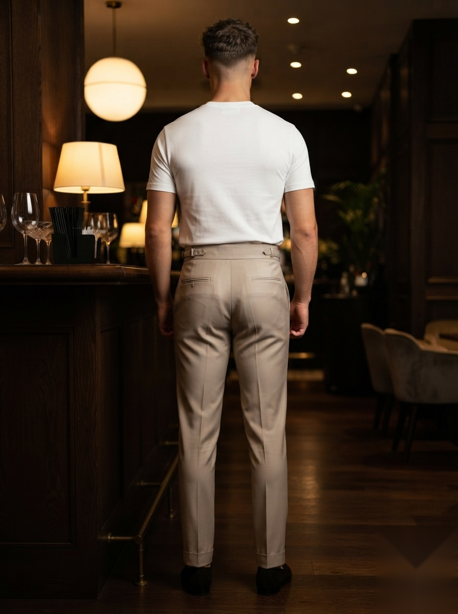 Snipes Gurkha formal pants in dark fabric, tailored fit with belt loops and side pockets, suitable for professional or formal wear.