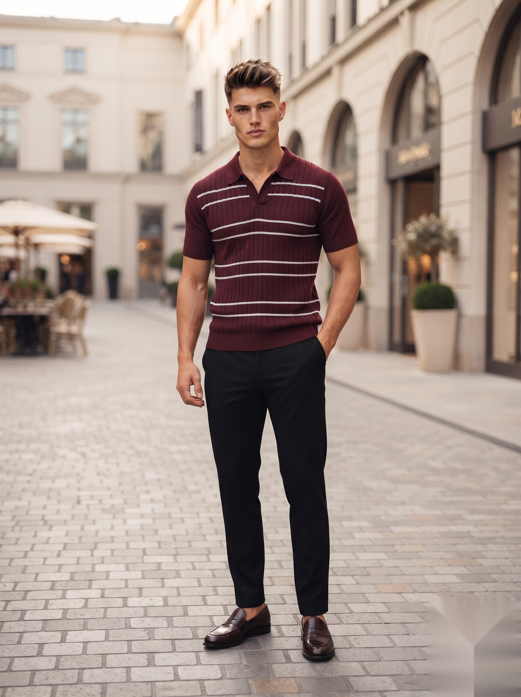 Old Money Polo Stripes- H/s