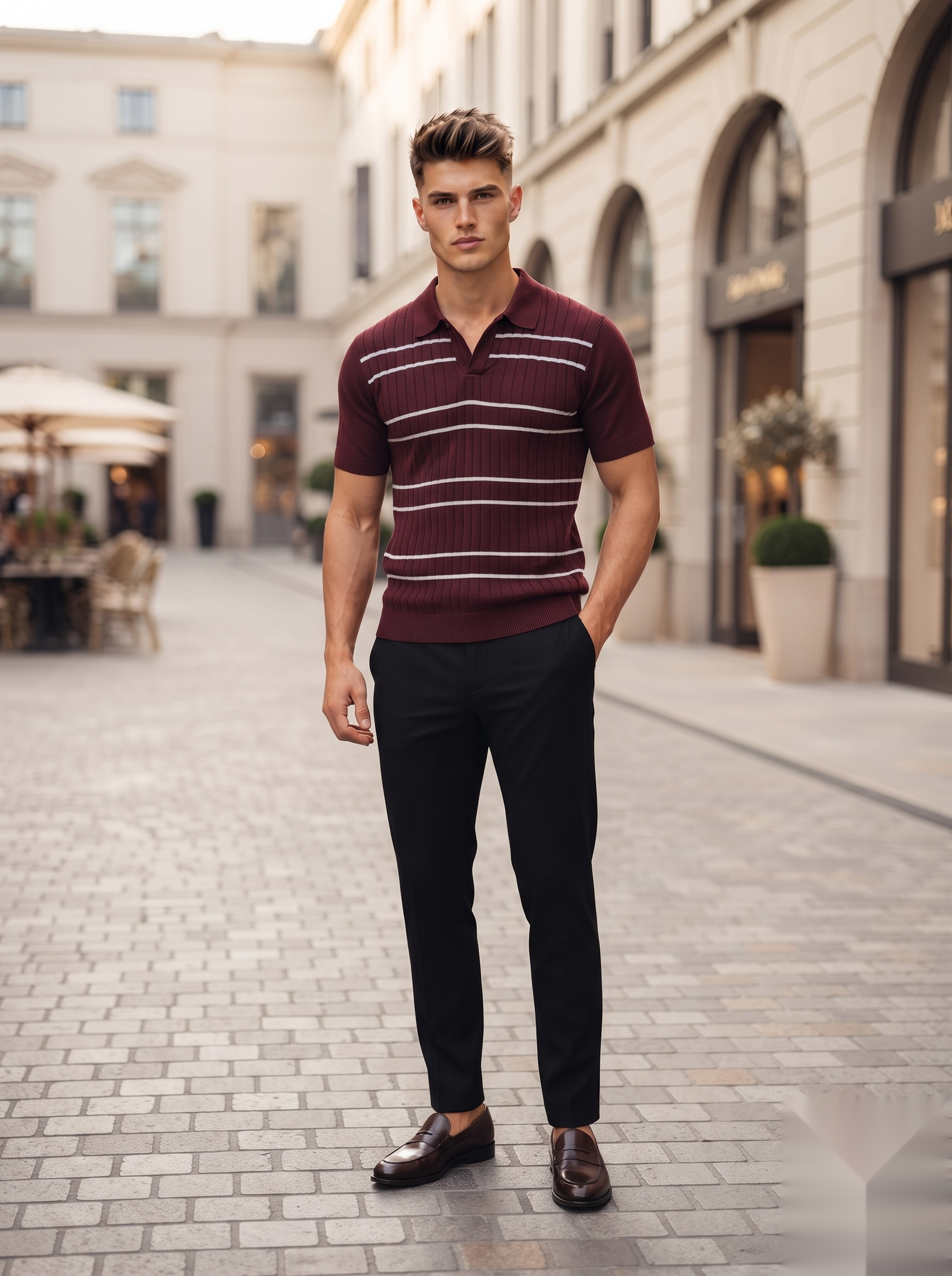 Old Money Polo Stripes- H/s