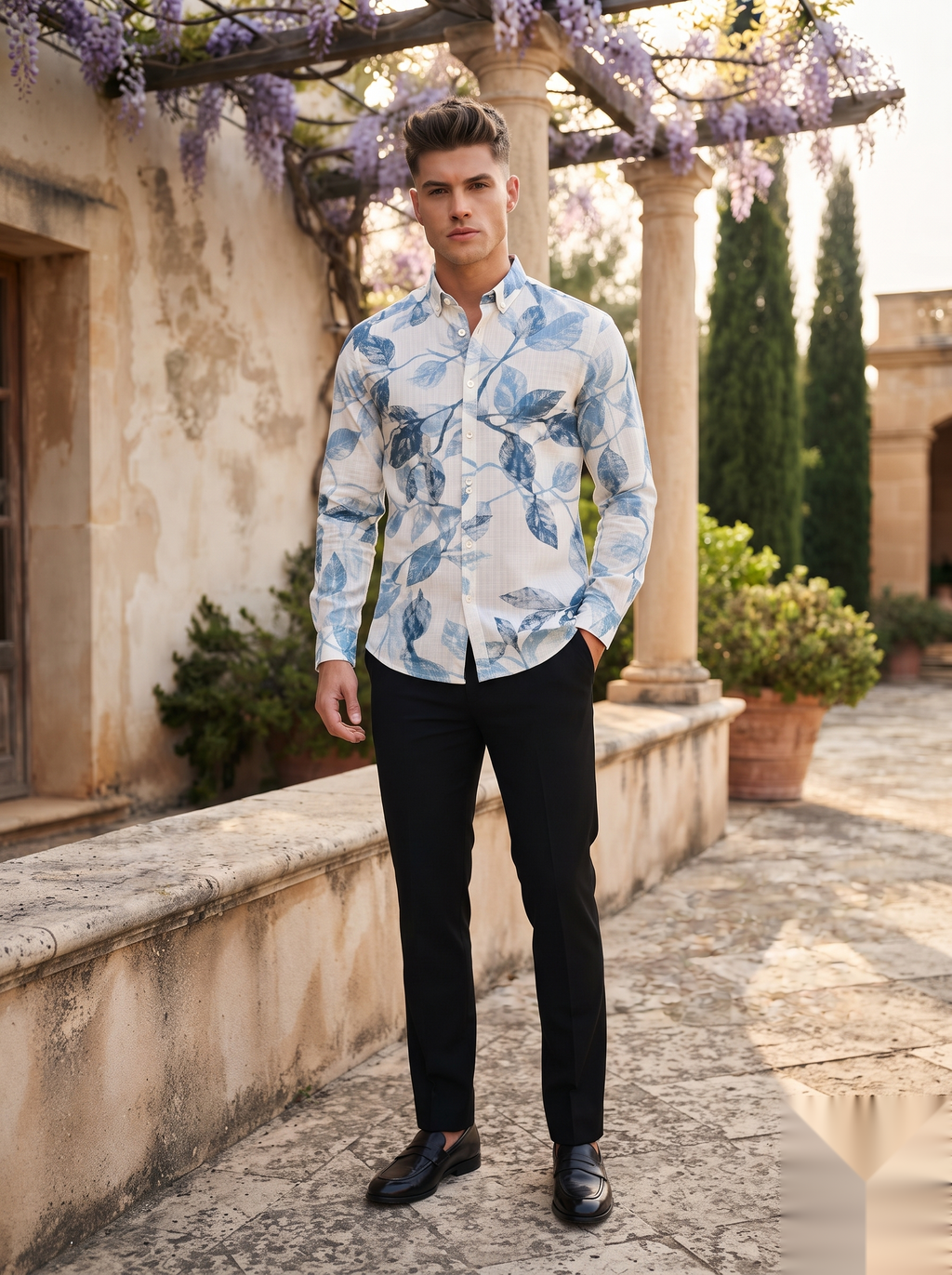 Printed Linen Shirt