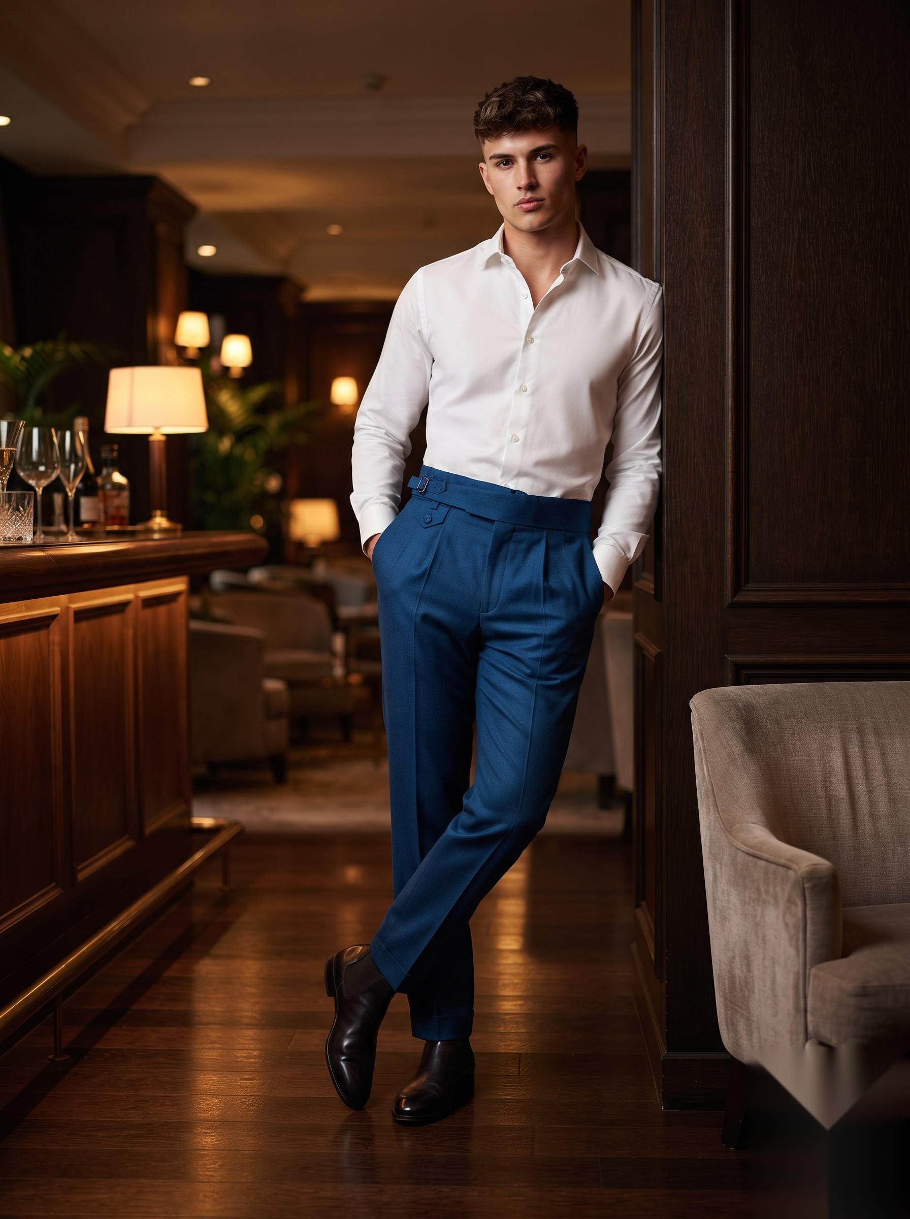 Snipes formal Gurkha pants with tailored fit, shown in dark fabric, designed for a sharp, sophisticated look.