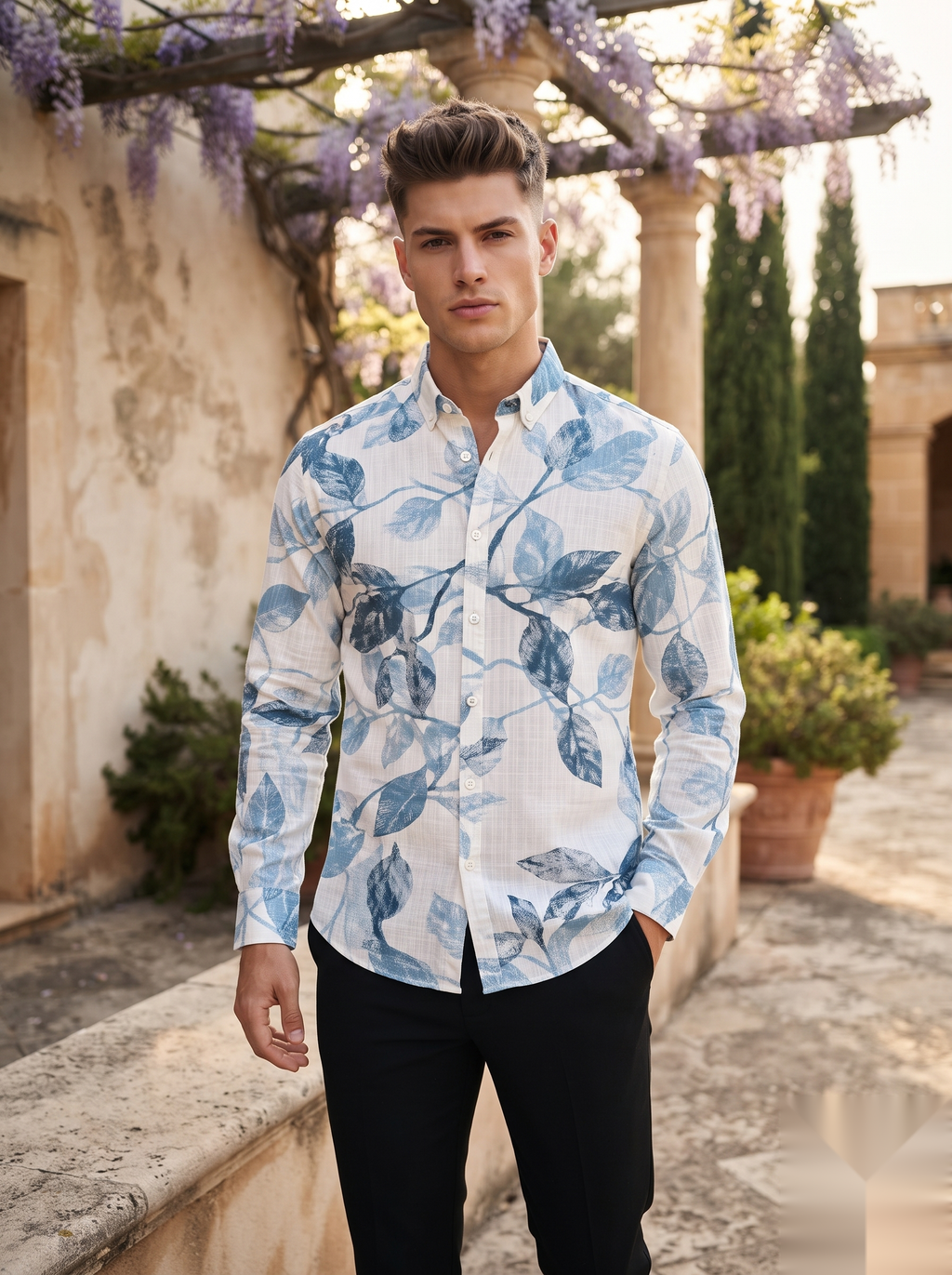 Printed Linen Shirt