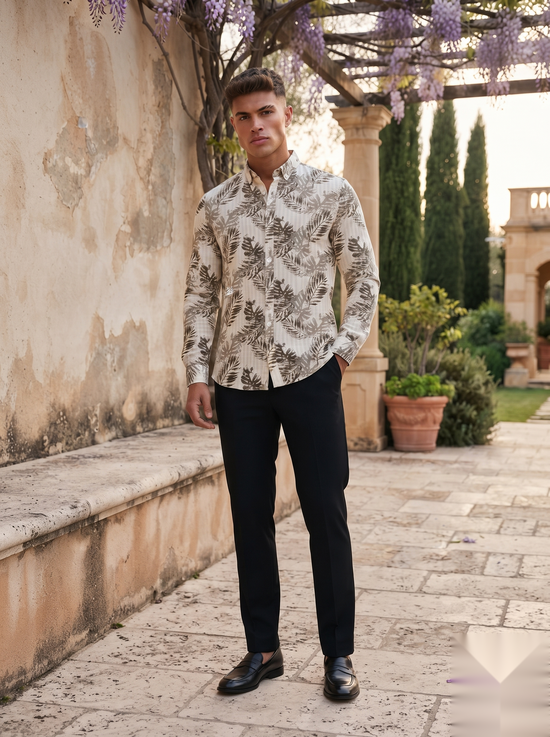 Printed Linen Shirt