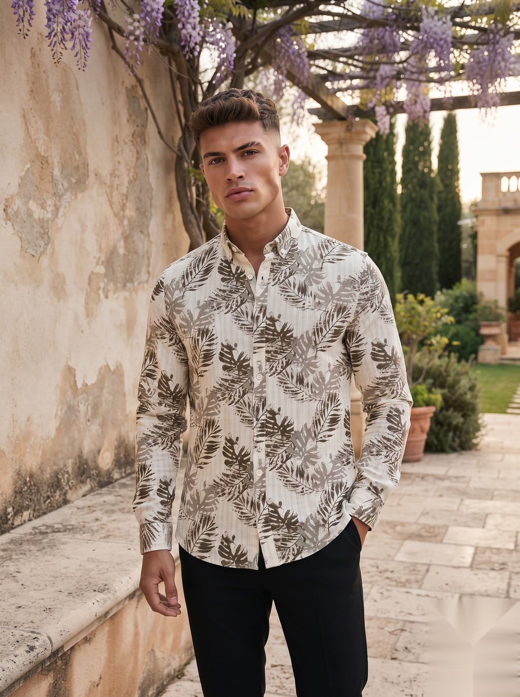 Printed Linen Shirt