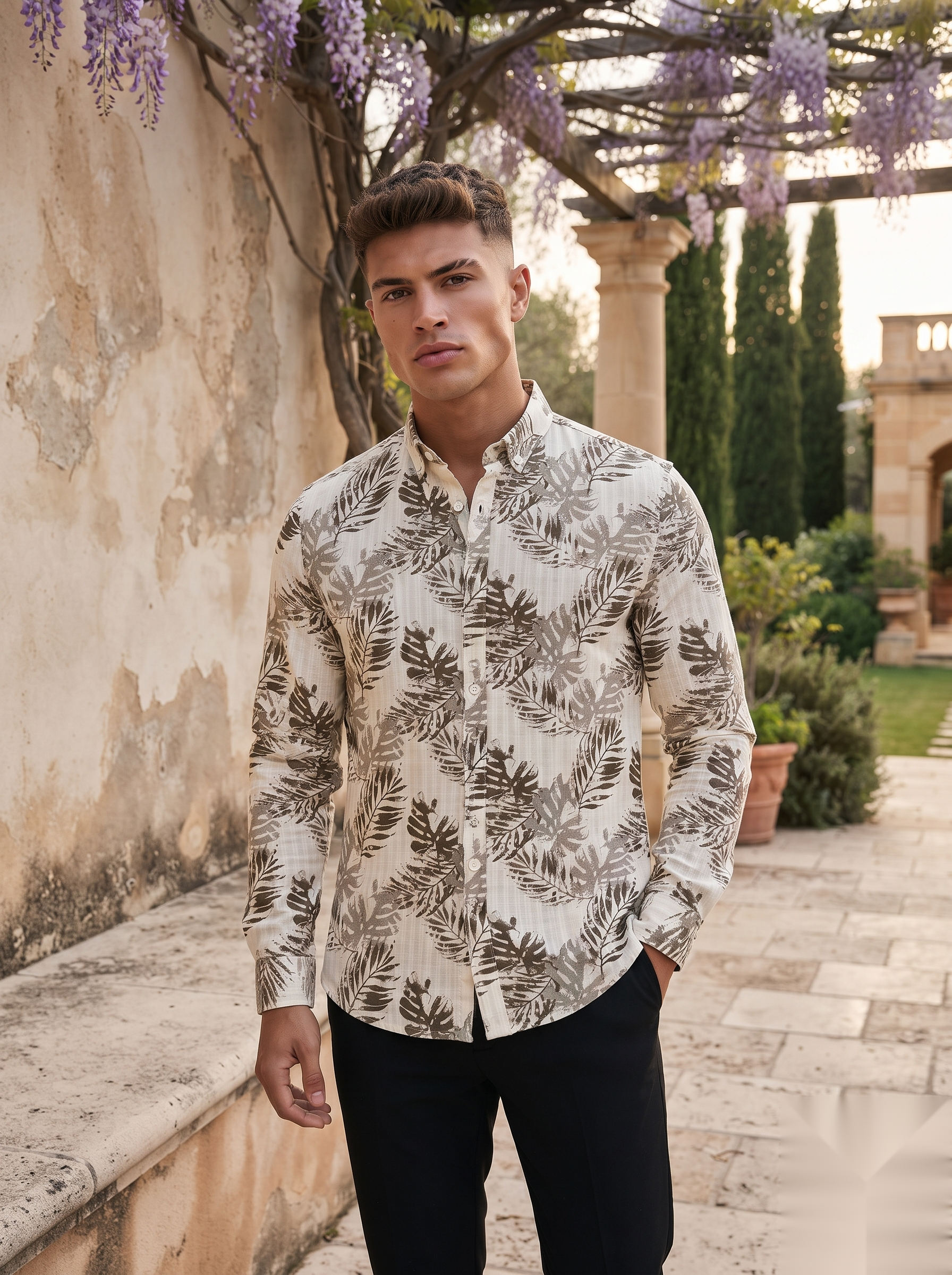 Printed Linen Shirt