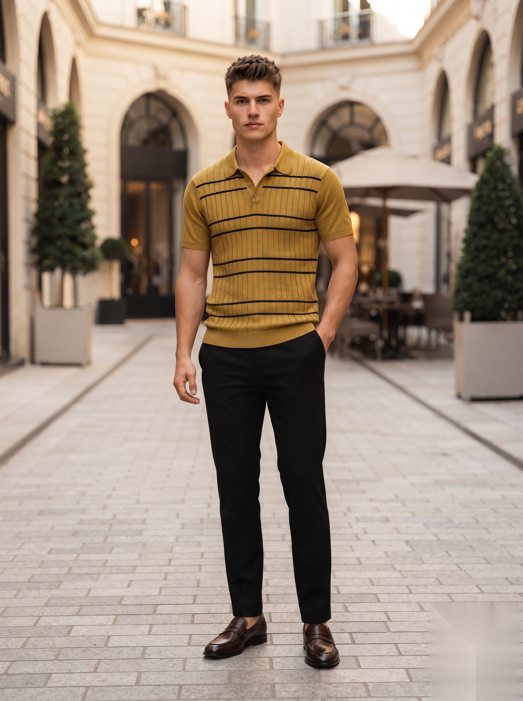 Old Money Polo Stripes- H/s