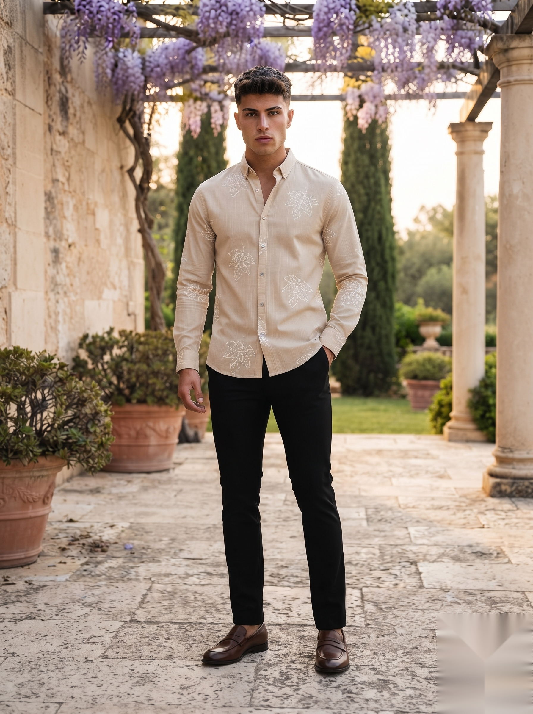 Printed Linen Shirt