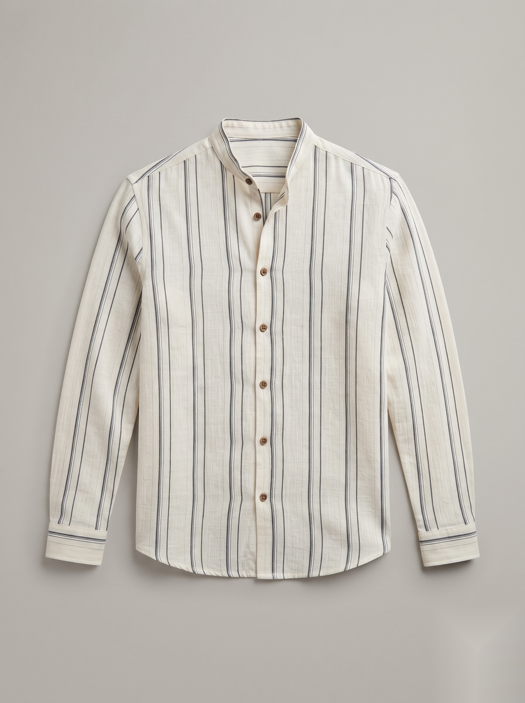 Mandarin Linen Stripes Shirts