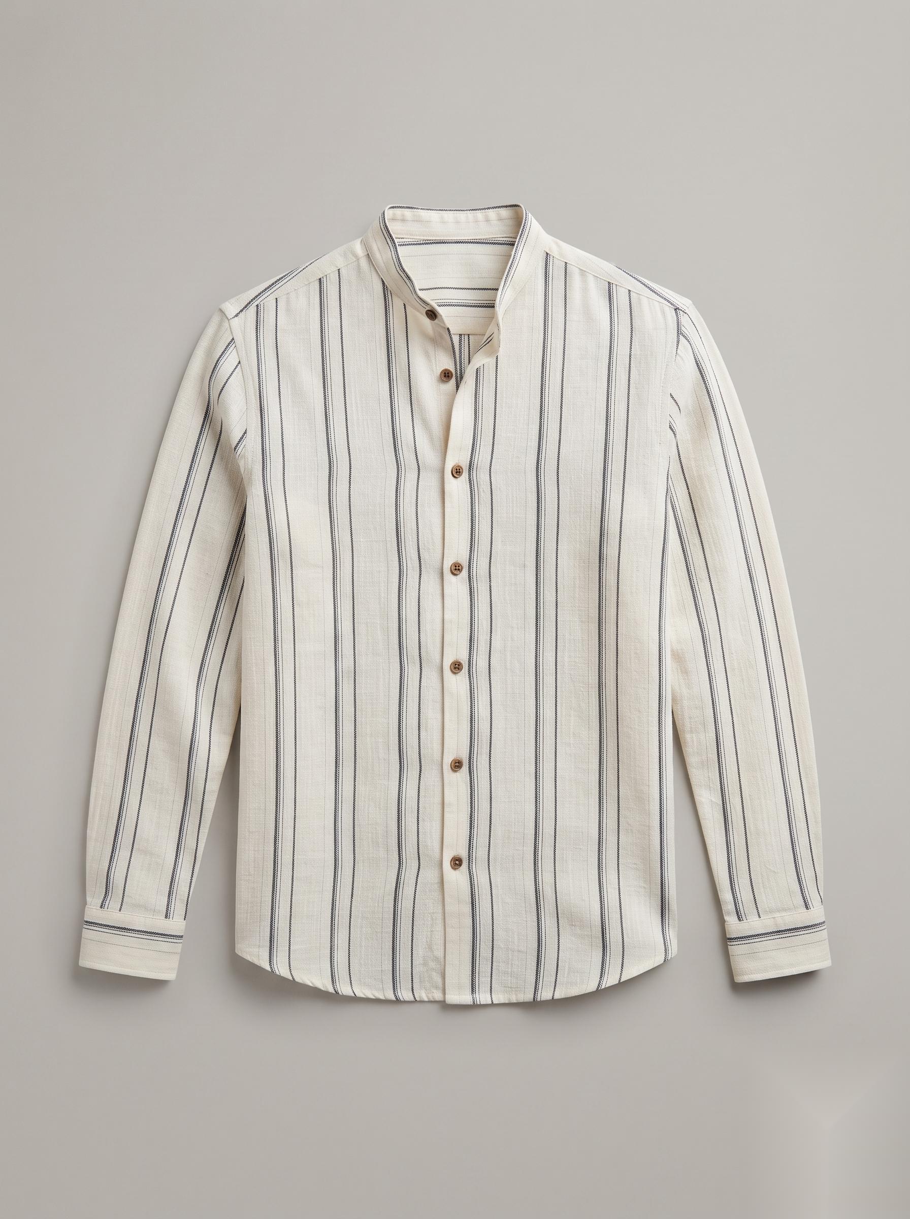 Mandarin Linen Stripes Shirts