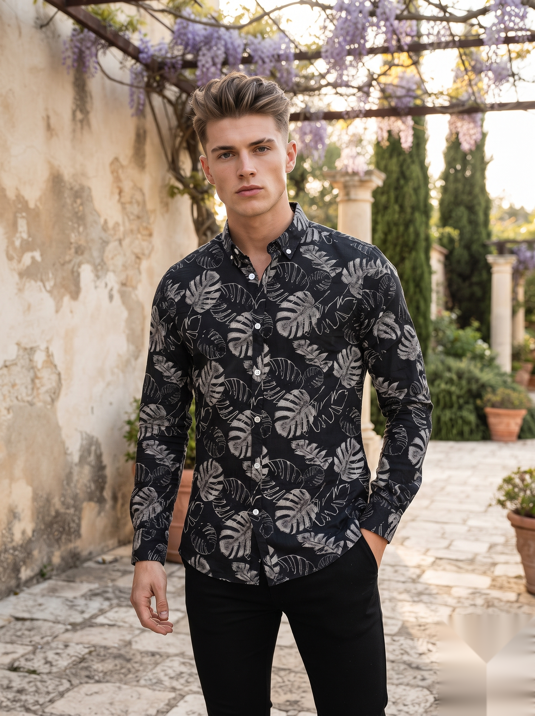 Printed Linen Shirt