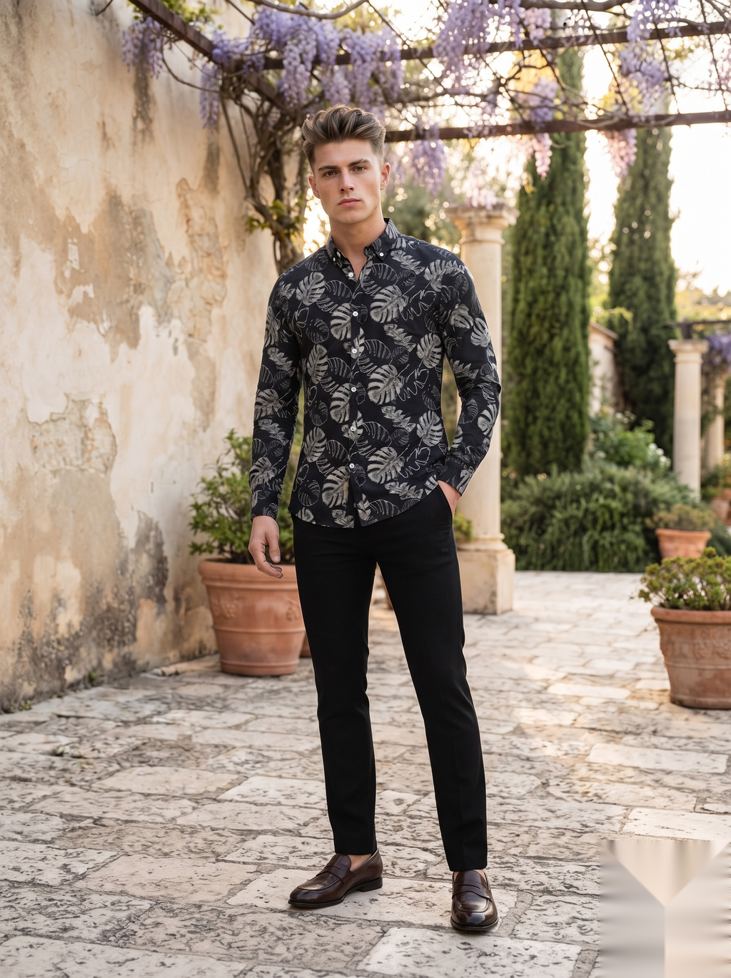Printed Linen Shirt