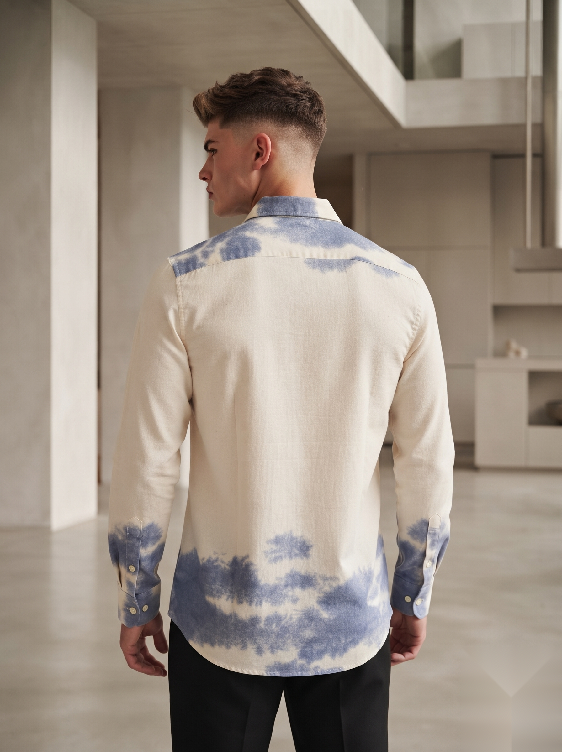 Cloud Dyed Linen Shirt