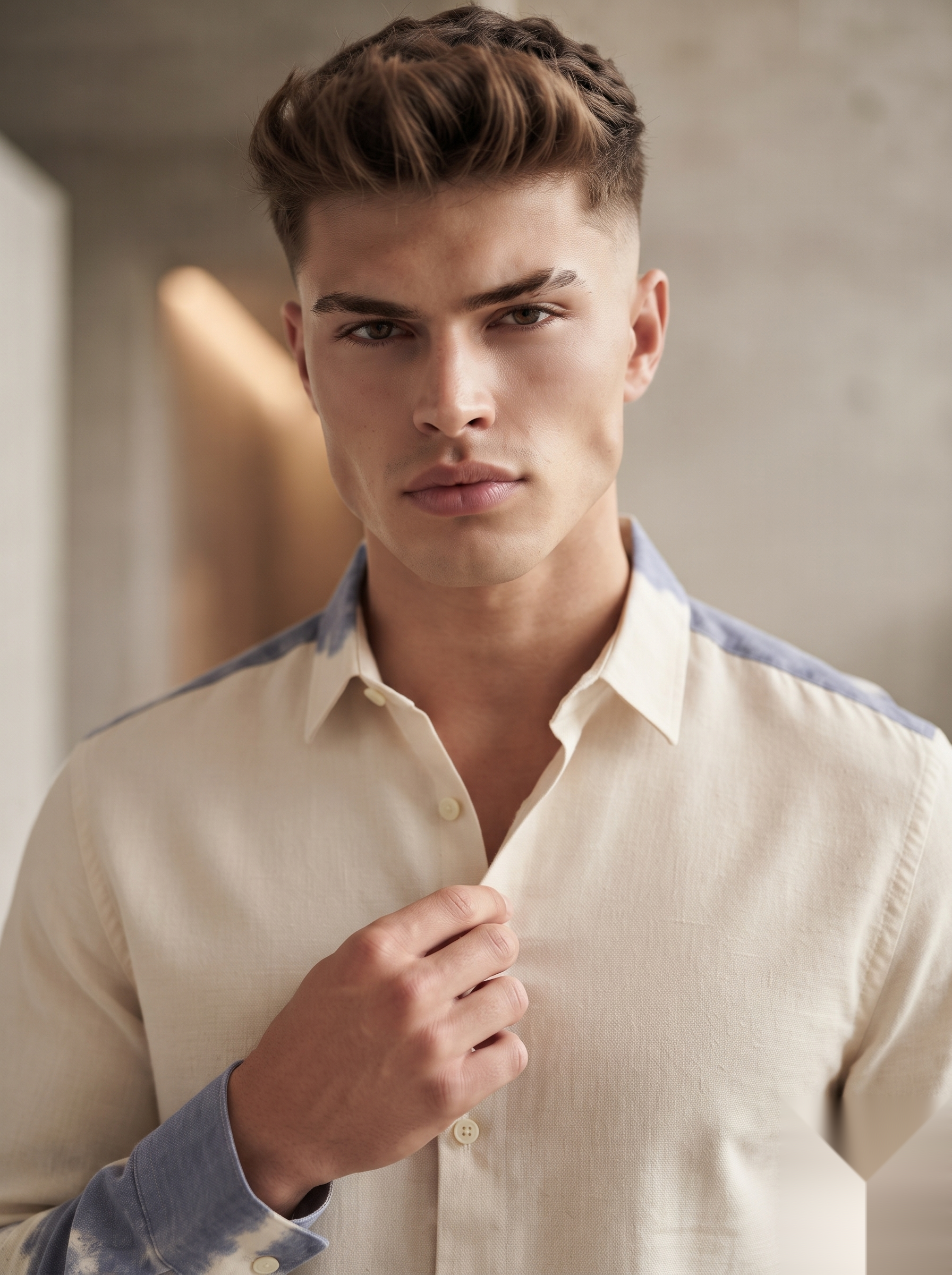 Cloud Dyed Linen Shirt
