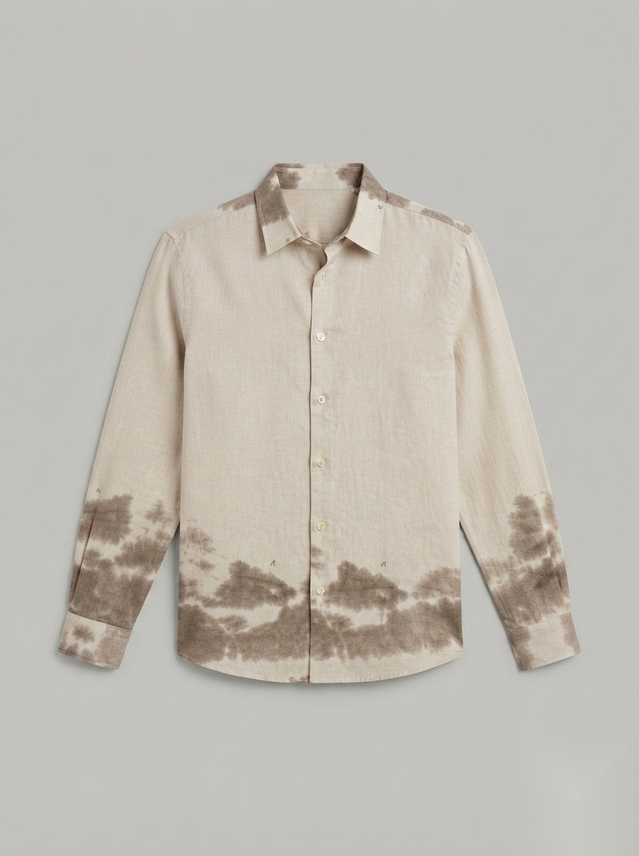 Cloud Dyed Linen Shirt